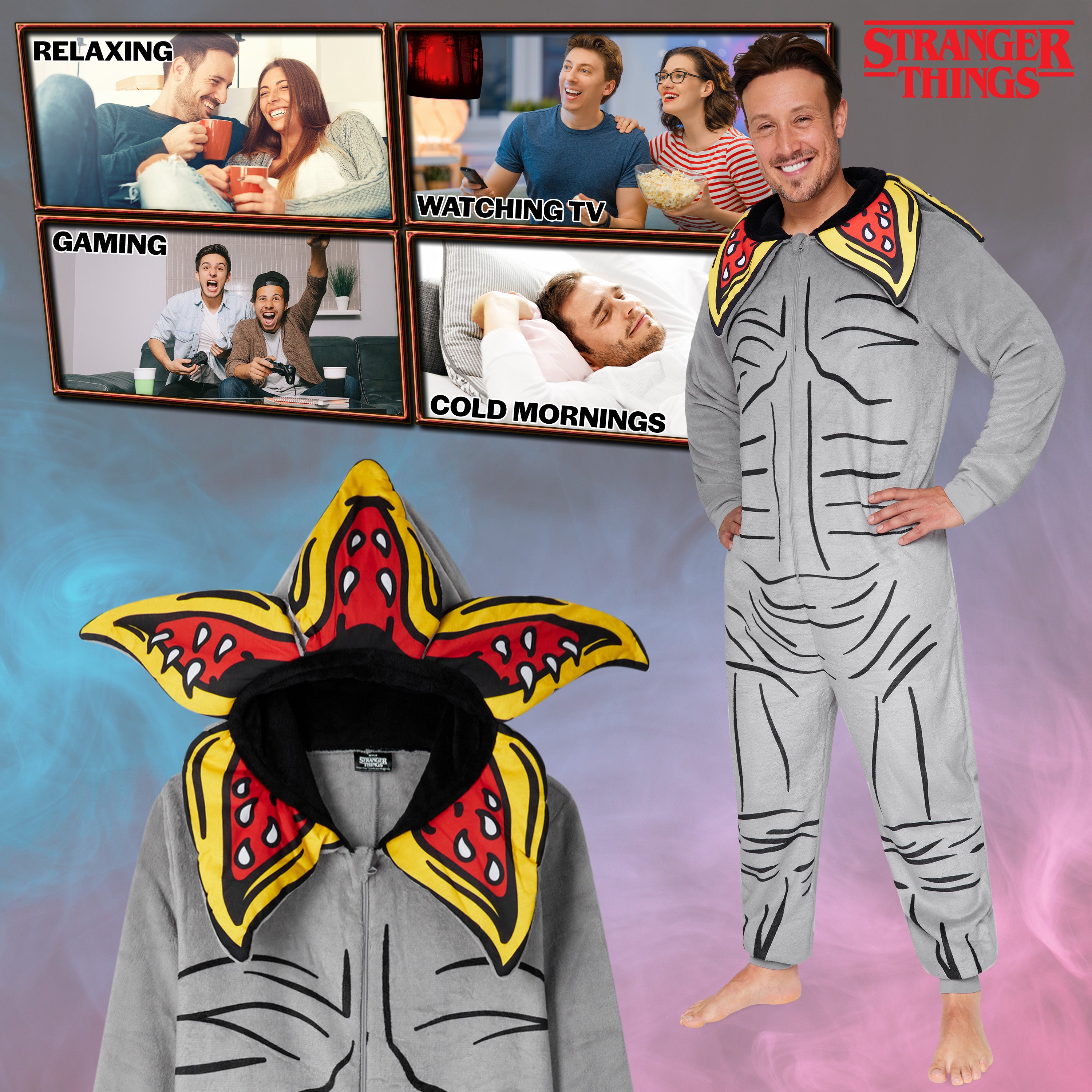 get-trend-stranger-things-grenouill-re-polaire-homme-adulte-capuche image 4