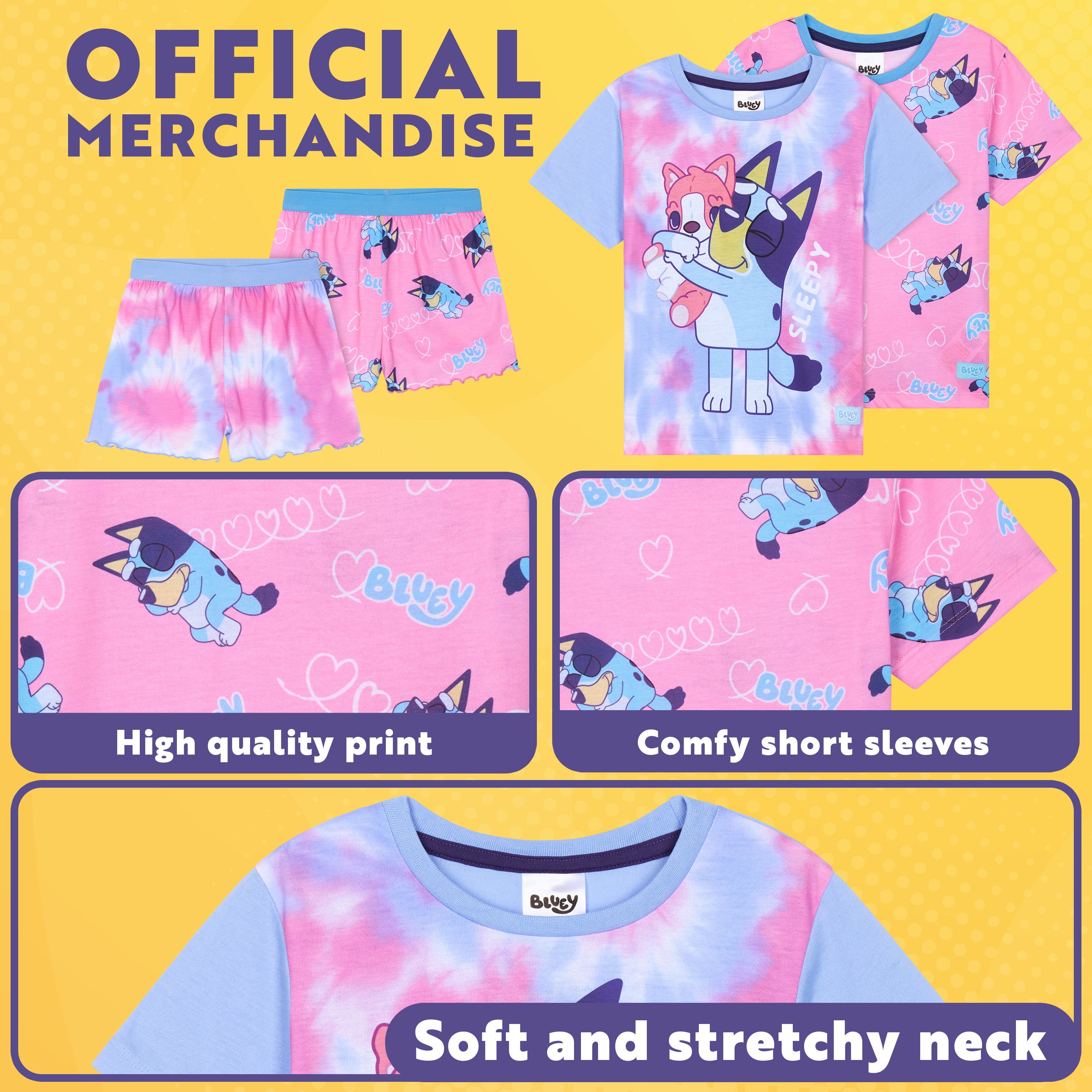 bluey-pyjama-fille-court-manche-courte-lot-2-taille-2-3-ans image 4