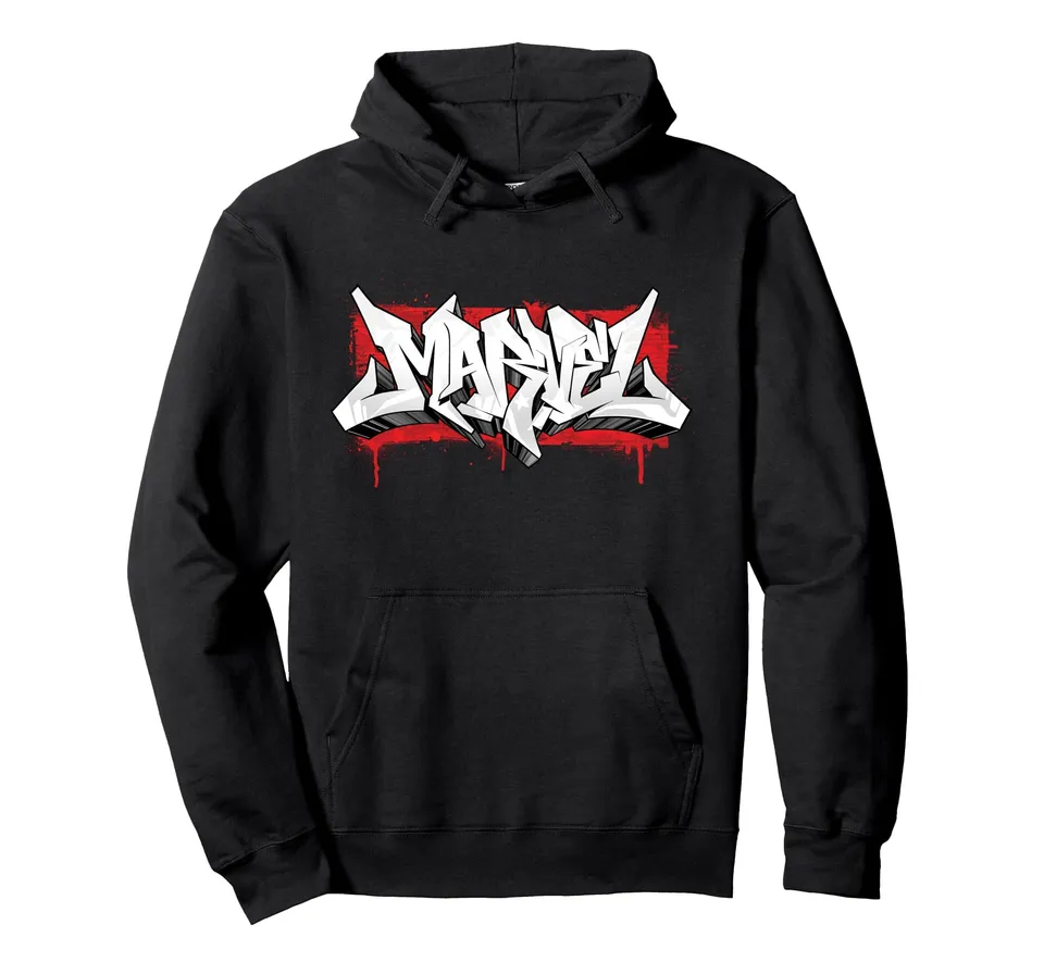 marvel-graffiti-brick-logo-sweat-capuche-noir-l image 1