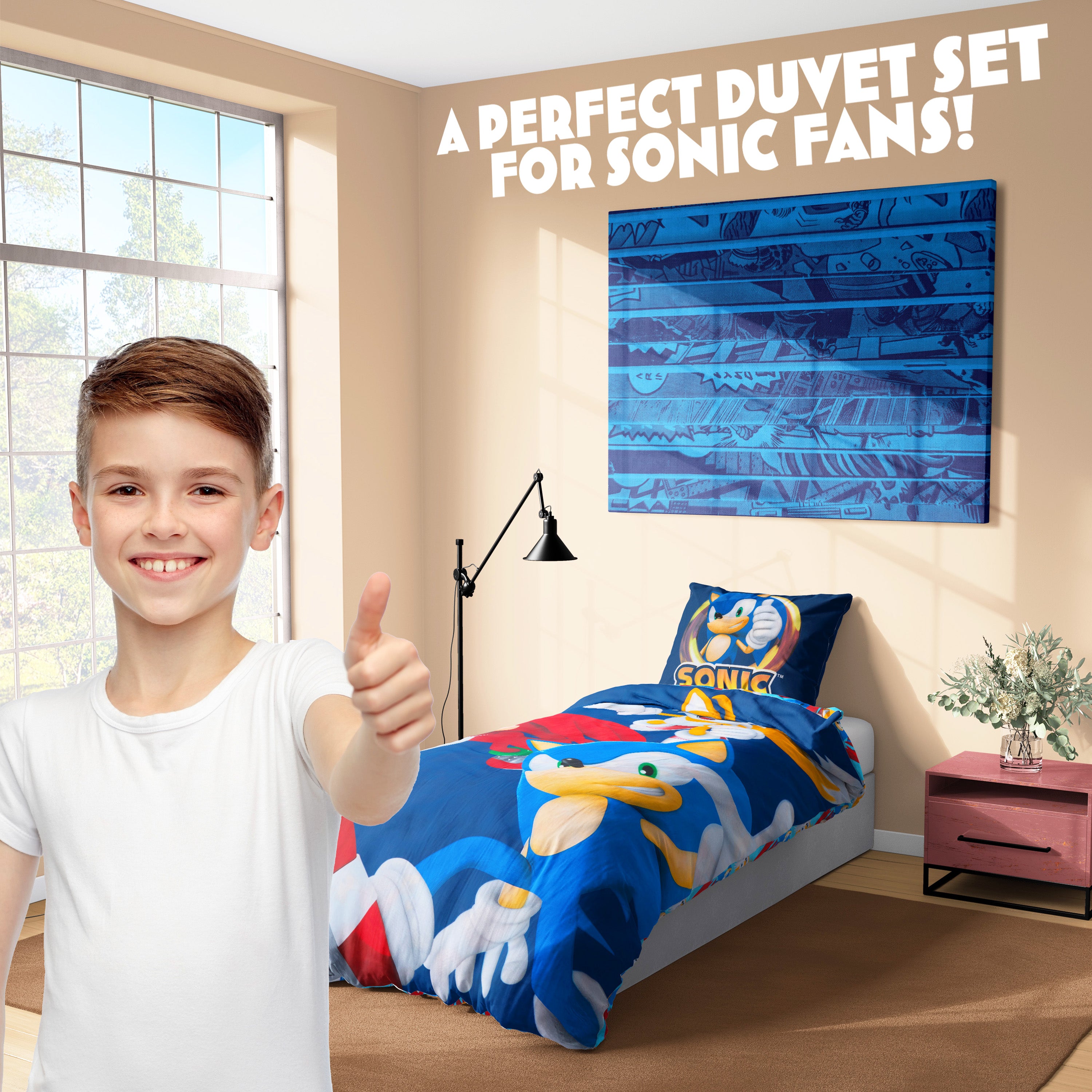 sonic-housse-de-couette-1-personne-taie-sonic-hedgehog image 5