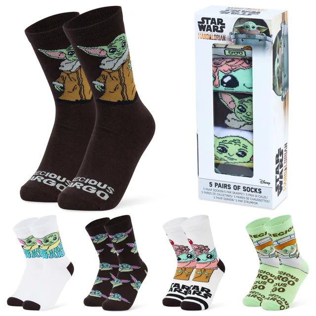 disney-mandalorian-chaussettes-baby-yoda-grogu-lot-5-coton image 1