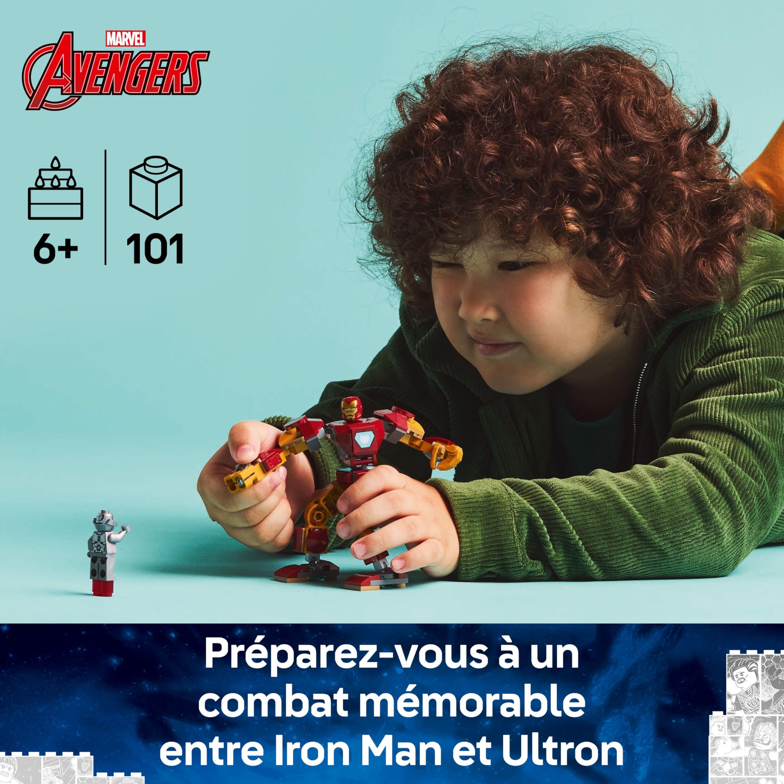 lego-marvel-76307-jeu-construction-robot-iron-man-contre-ultron image 2