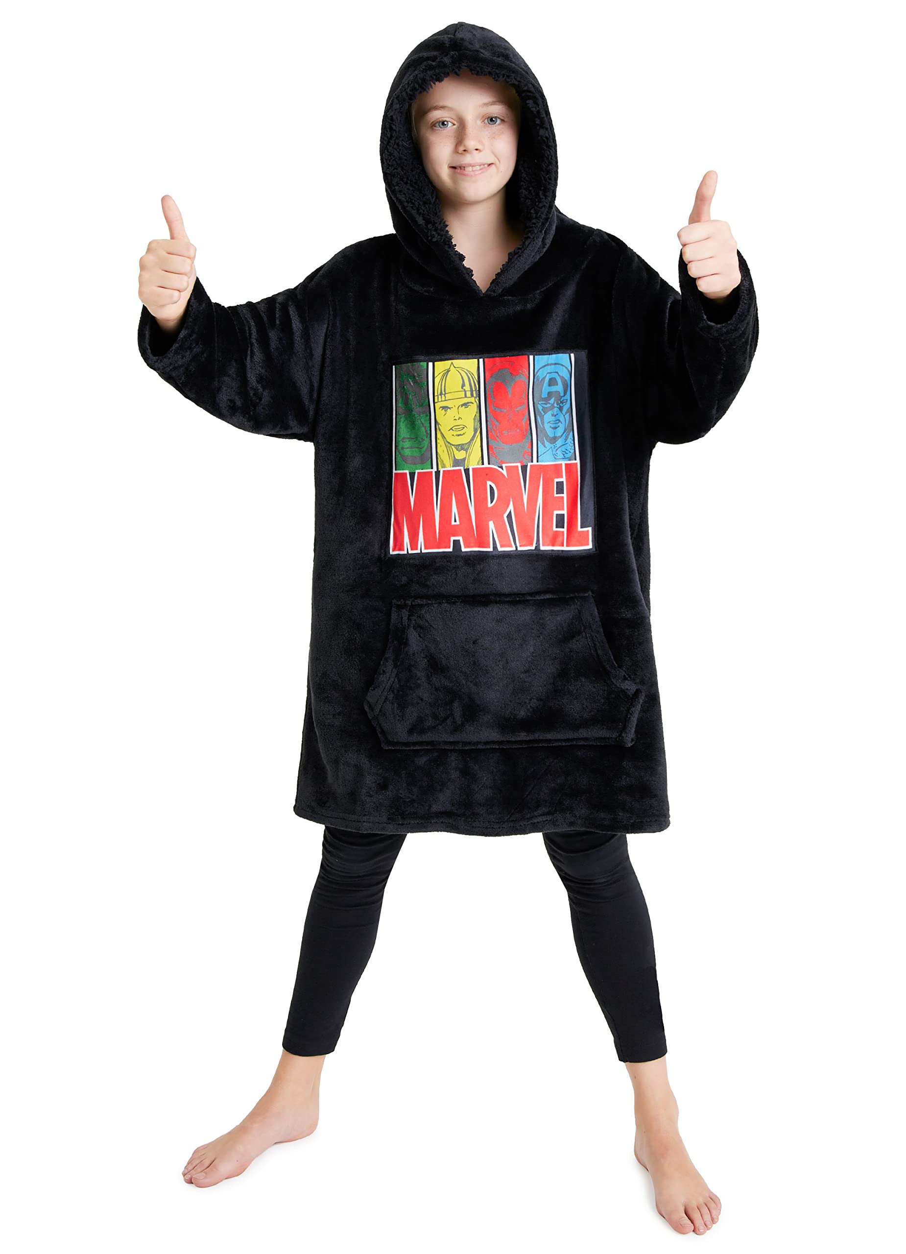 marvel-avengers-sweat-capuche-enfant-black-panther-plaid-polaire image 8