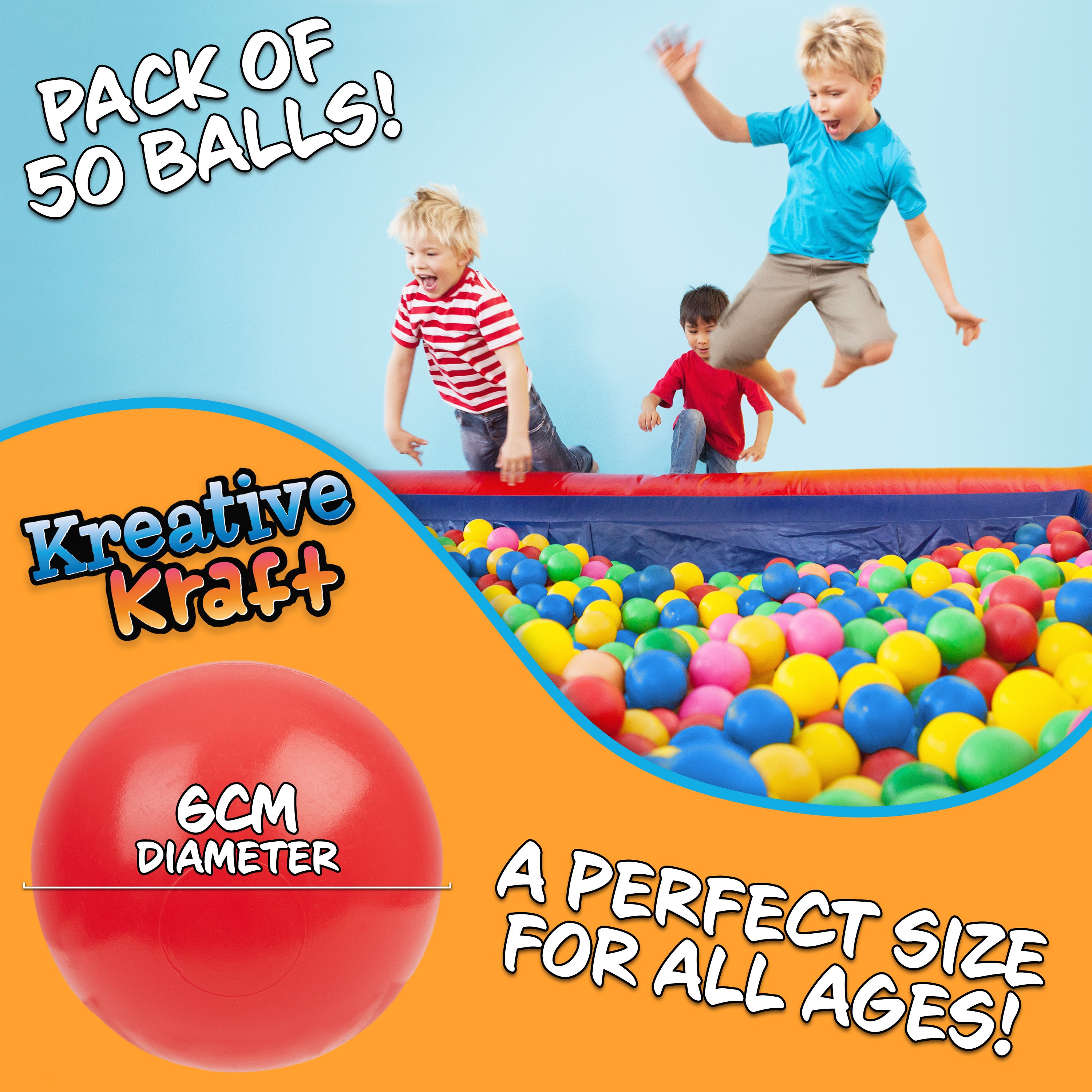 get-trend-lot-50-balles-piscine-balles-enfant-6-cm-couleurs image 3