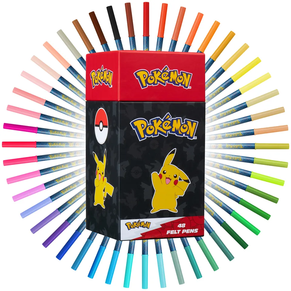 pok-mon-feutres-coloriage-enfant-48-couleurs-lavables image 1