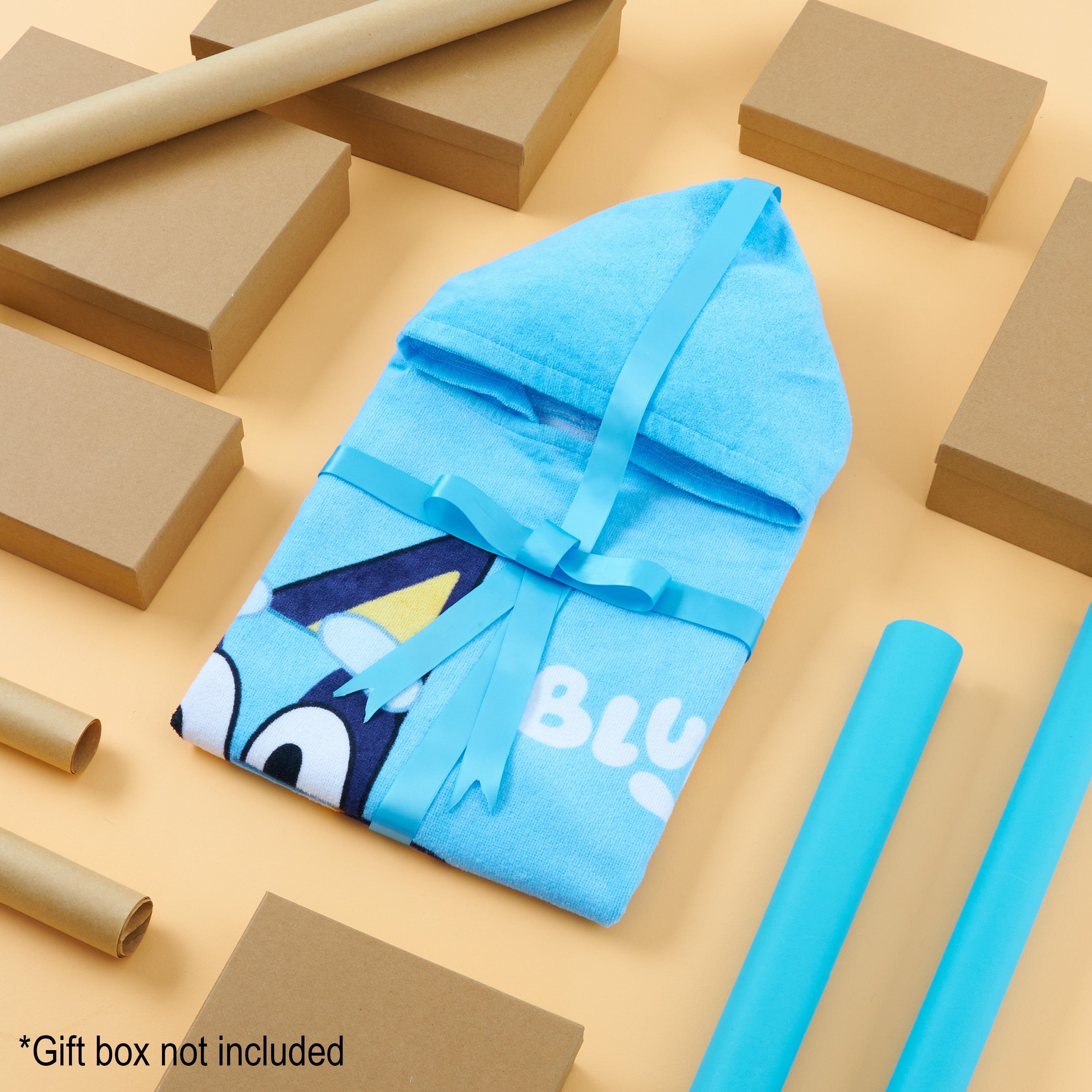 bluey-poncho-serviette-enfant-coton-capuche-unique image 2