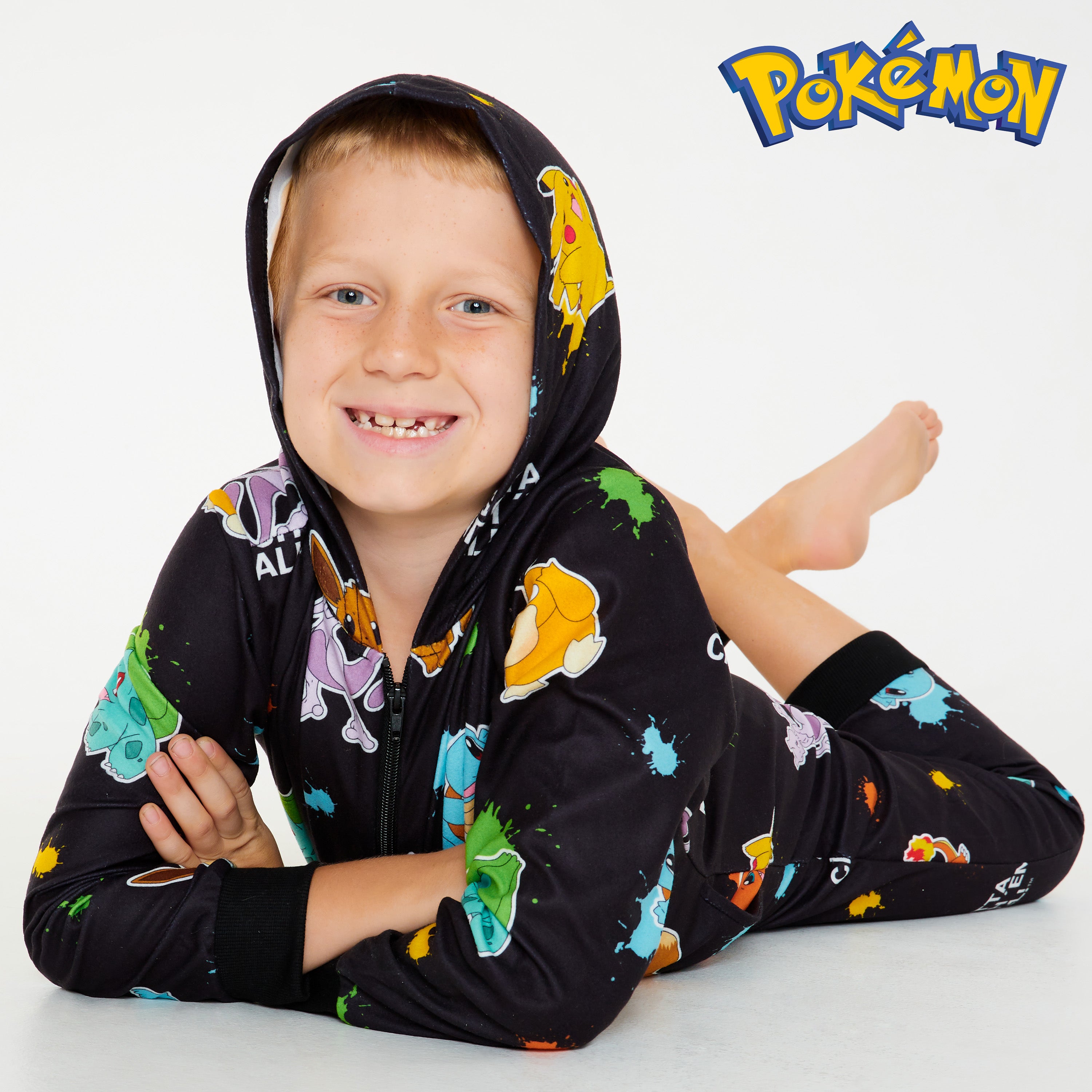 pok-mon-gar-ons-combinaison-pyjama-polaire-noir-7-8-ans image 4