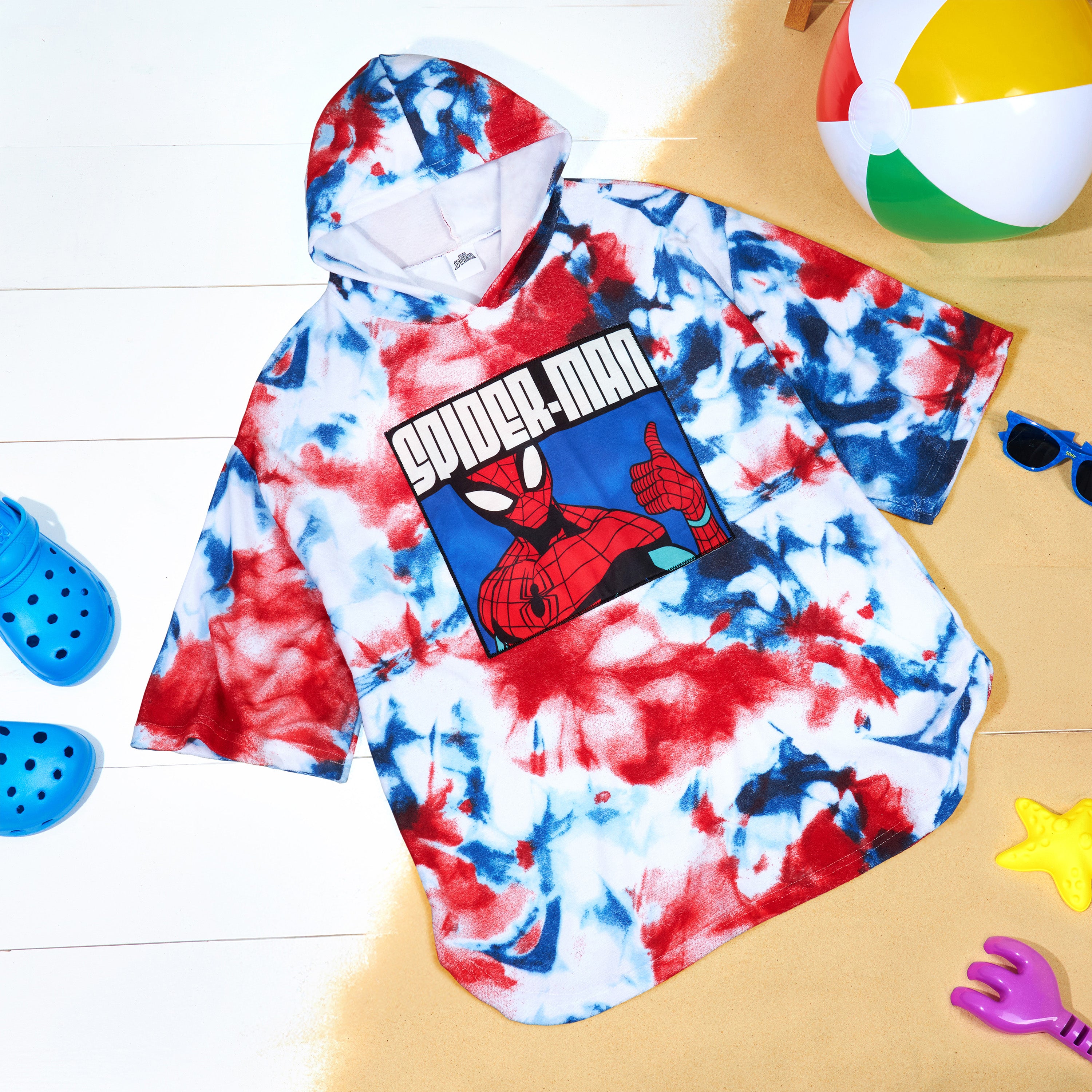 marvel-spiderman-poncho-serviette-capuche-enfant-6-9-ans image 5