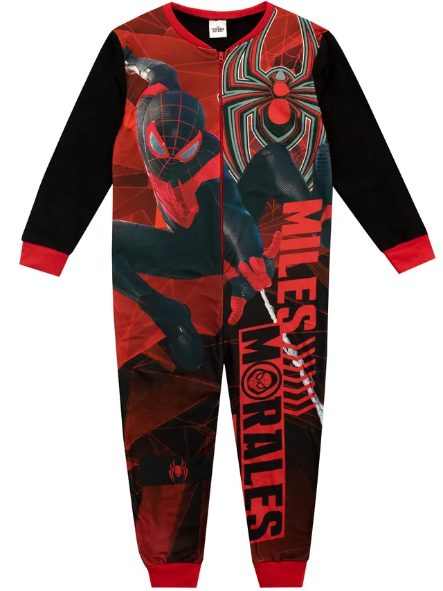 marvel-onesie-gar-on-spiderman-miles-morales-combinaison-zip image 1