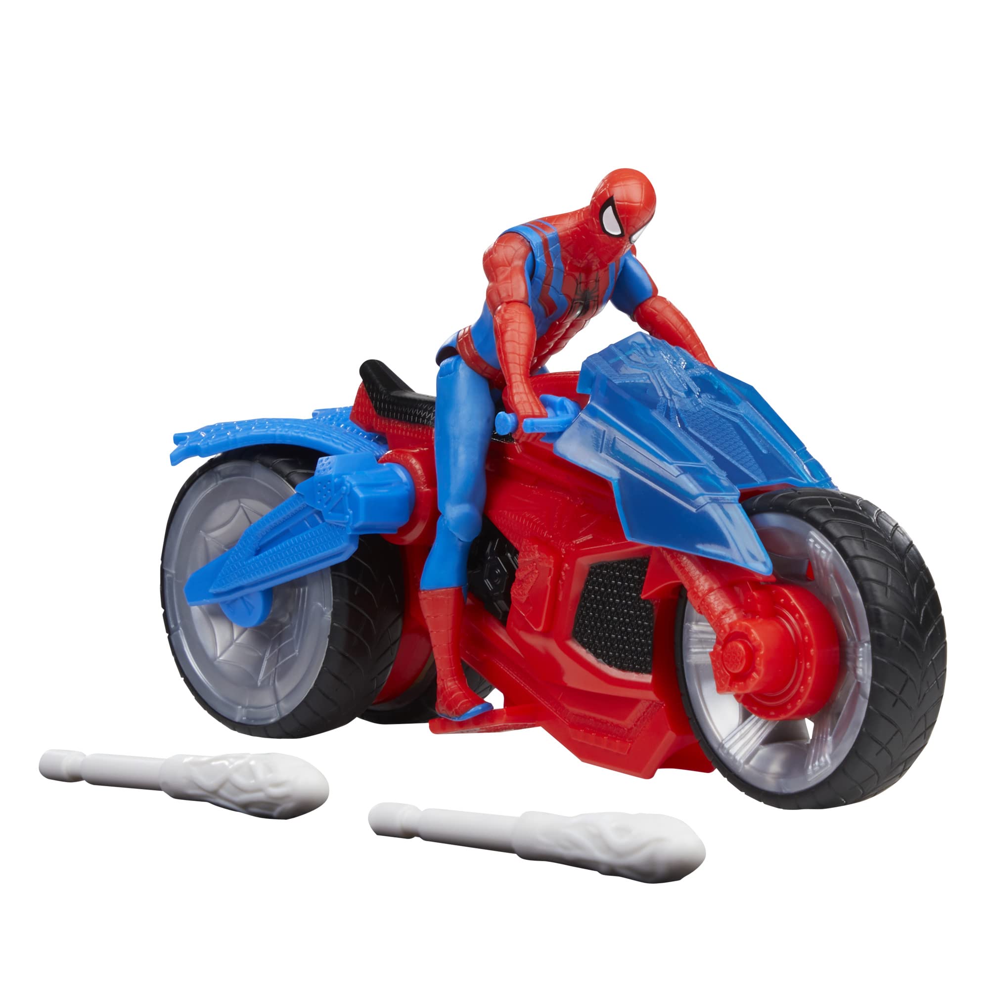 marvel-spider-man-arachno-moto-jouet-figurine-10-cm-lance-toile image 1