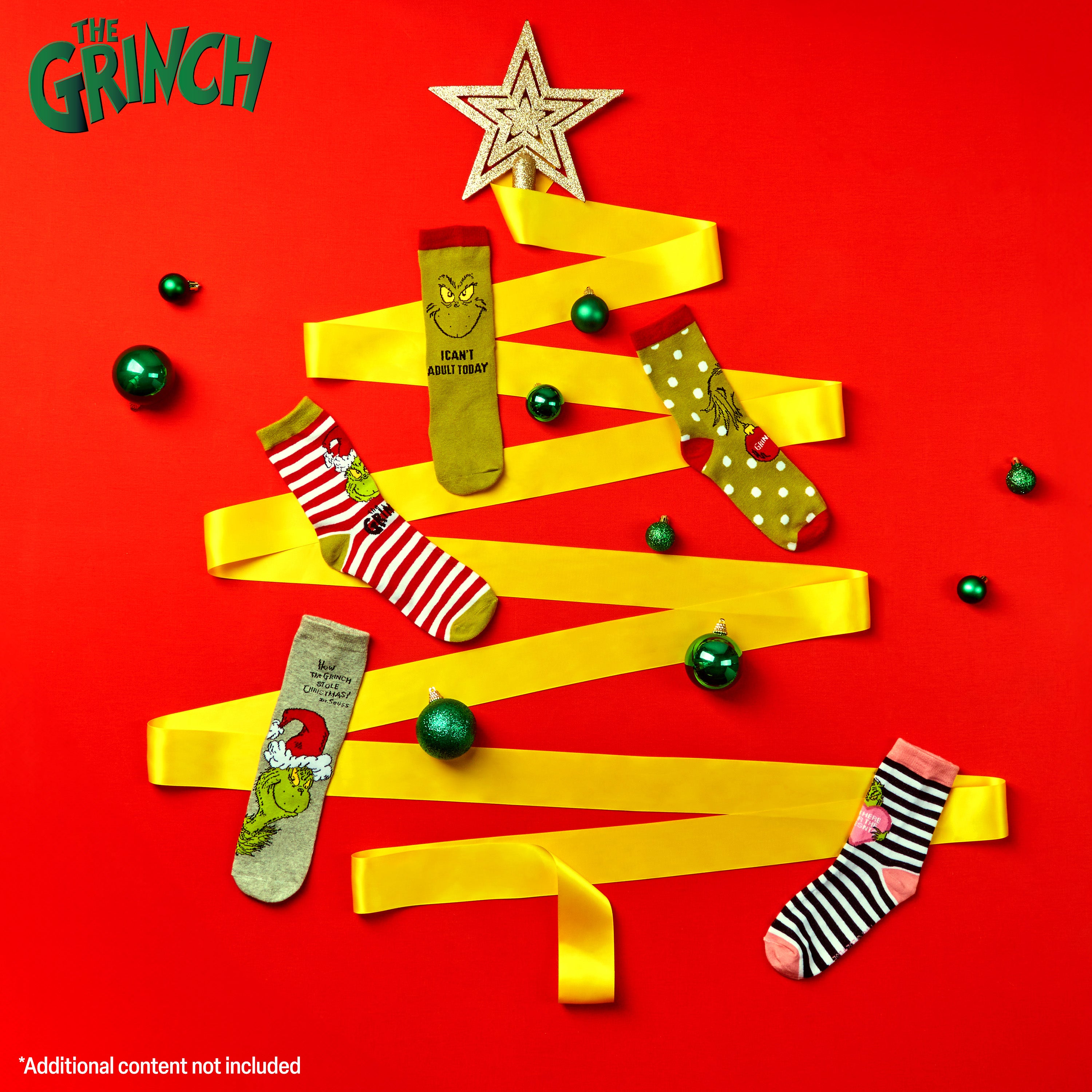 grinch-chaussettes-femme-mi-mollet-coton-lot-5-no-l image 2