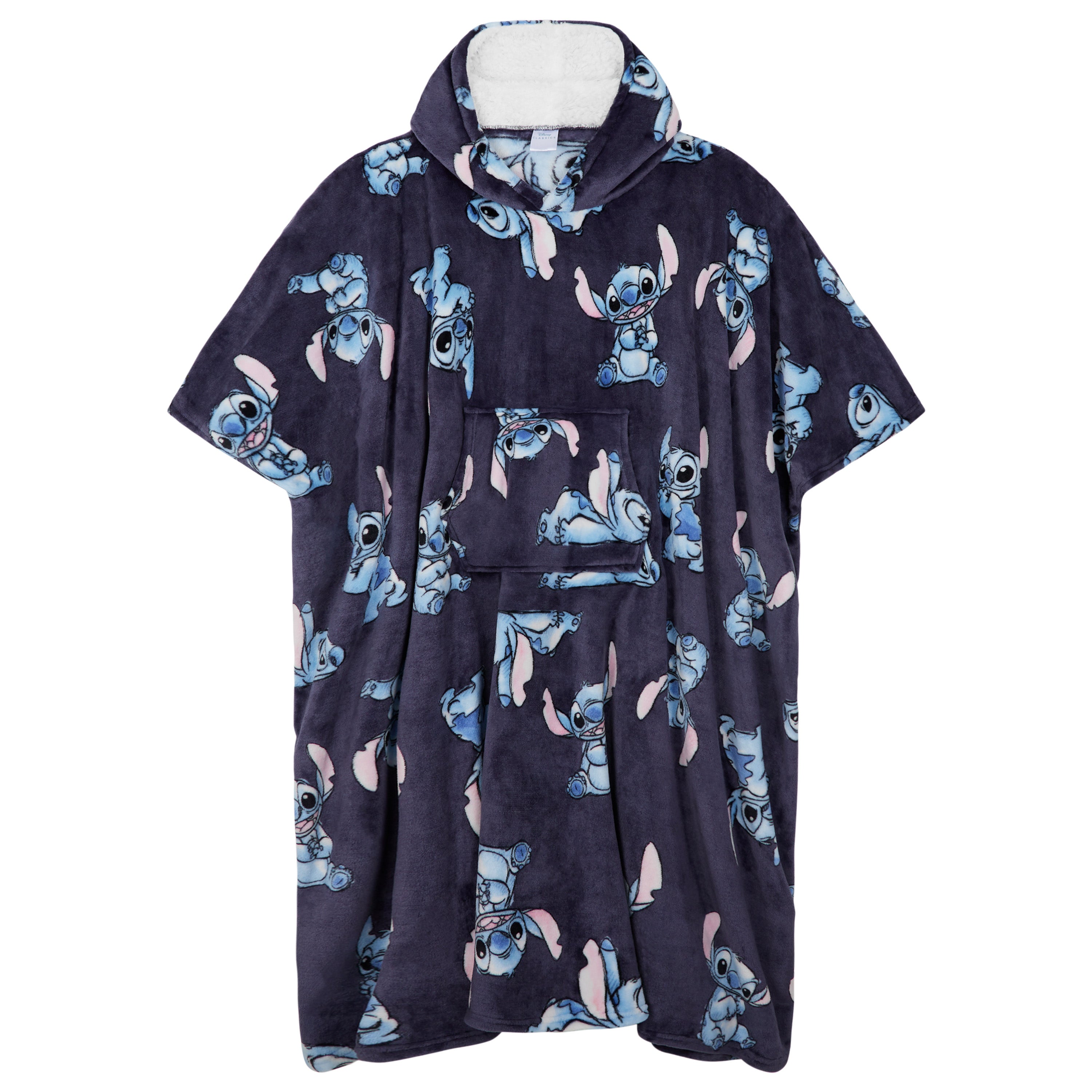 disney-stitch-sweat-plaid-femme-capuche-marine image 2