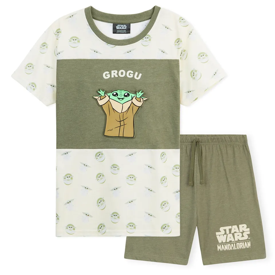 disney-mandalorian-pyjama-gar-on-short-baby-yoda-coton-7-8-ans image 1