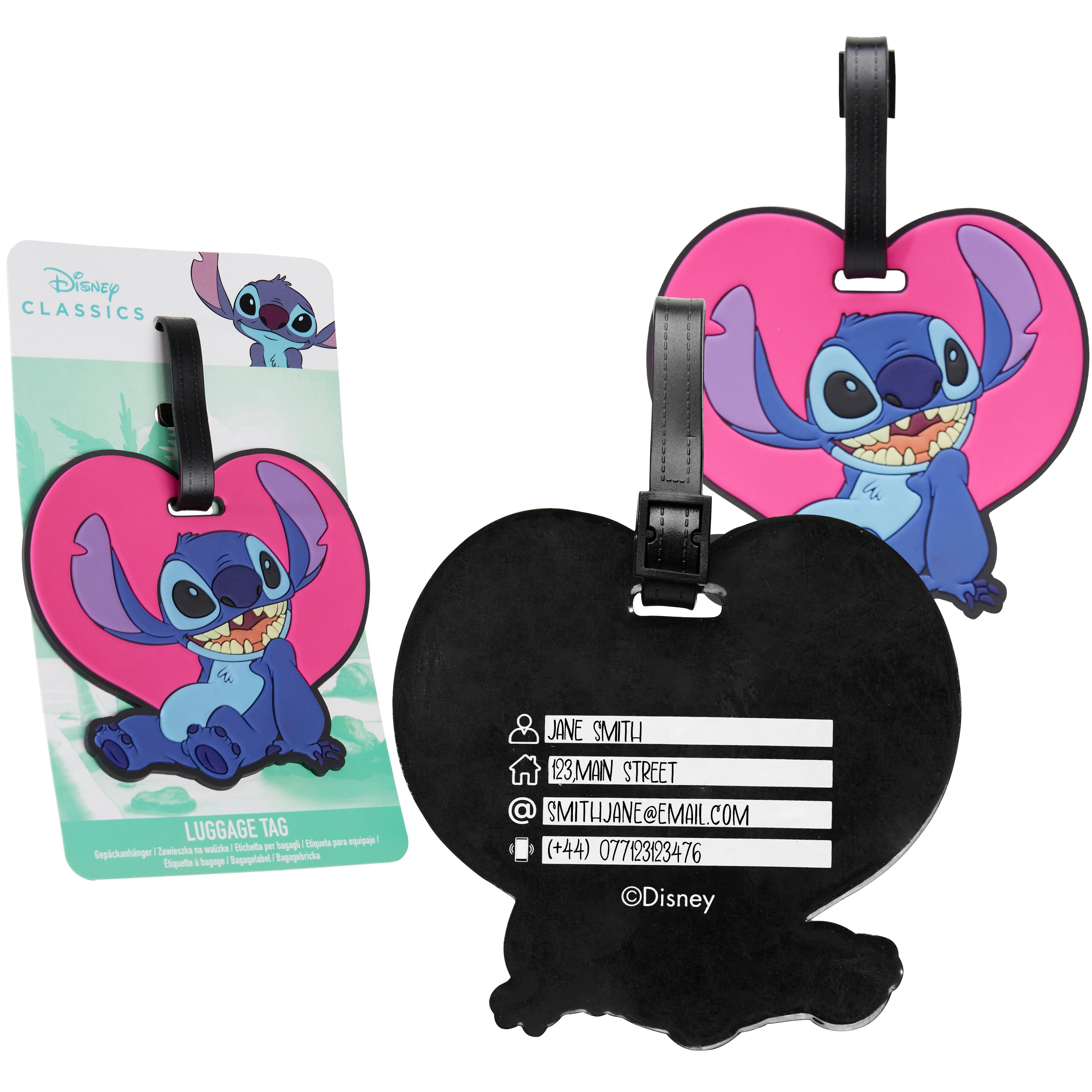 disney-tiquette-valise-stitch-pvc-adresse image 1