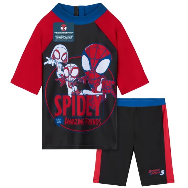 spiderman-maillot-gar-on-2-pi-ces-short-haut-3-4-ans image 1