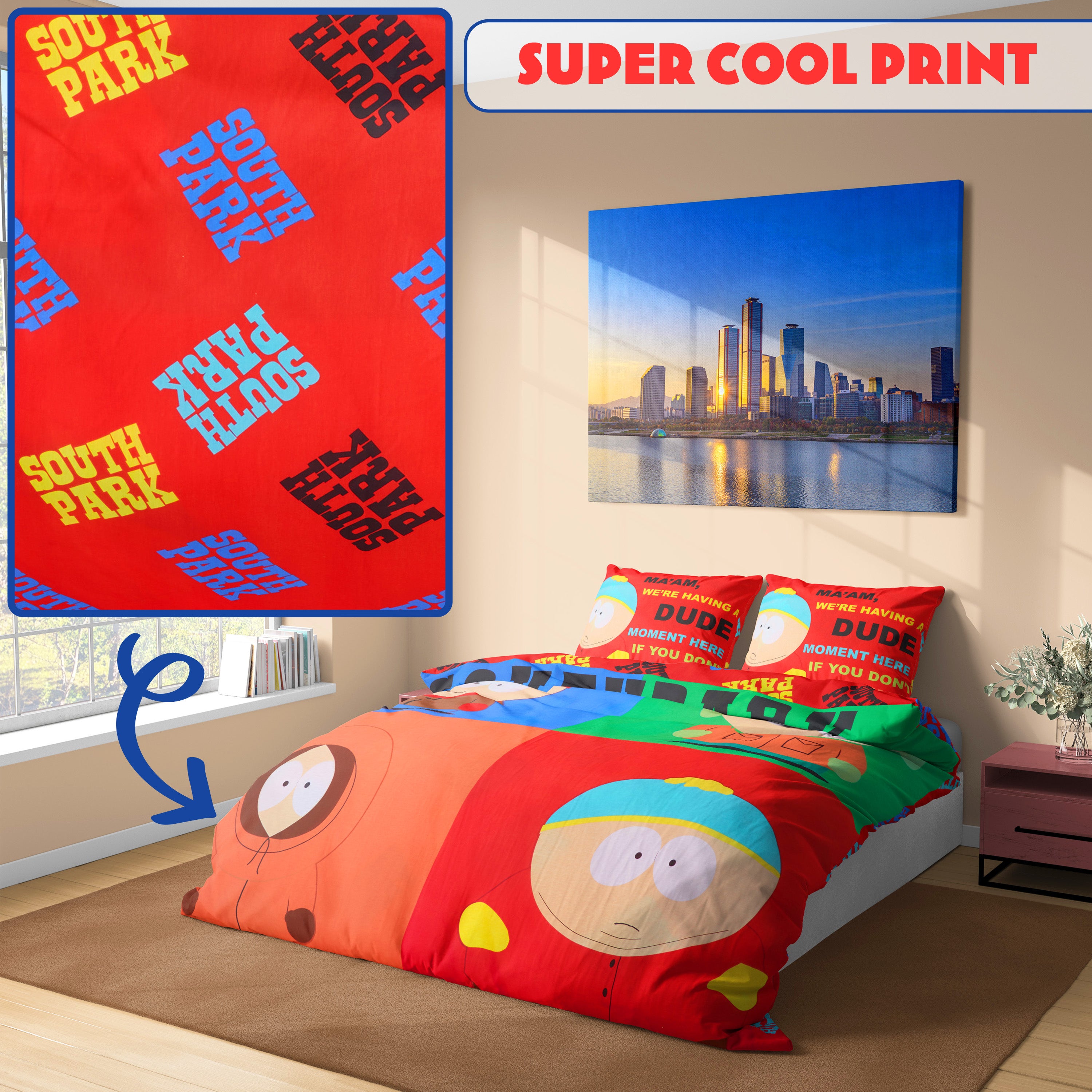 south-park-housse-couette-double-r-versible-multi image 3