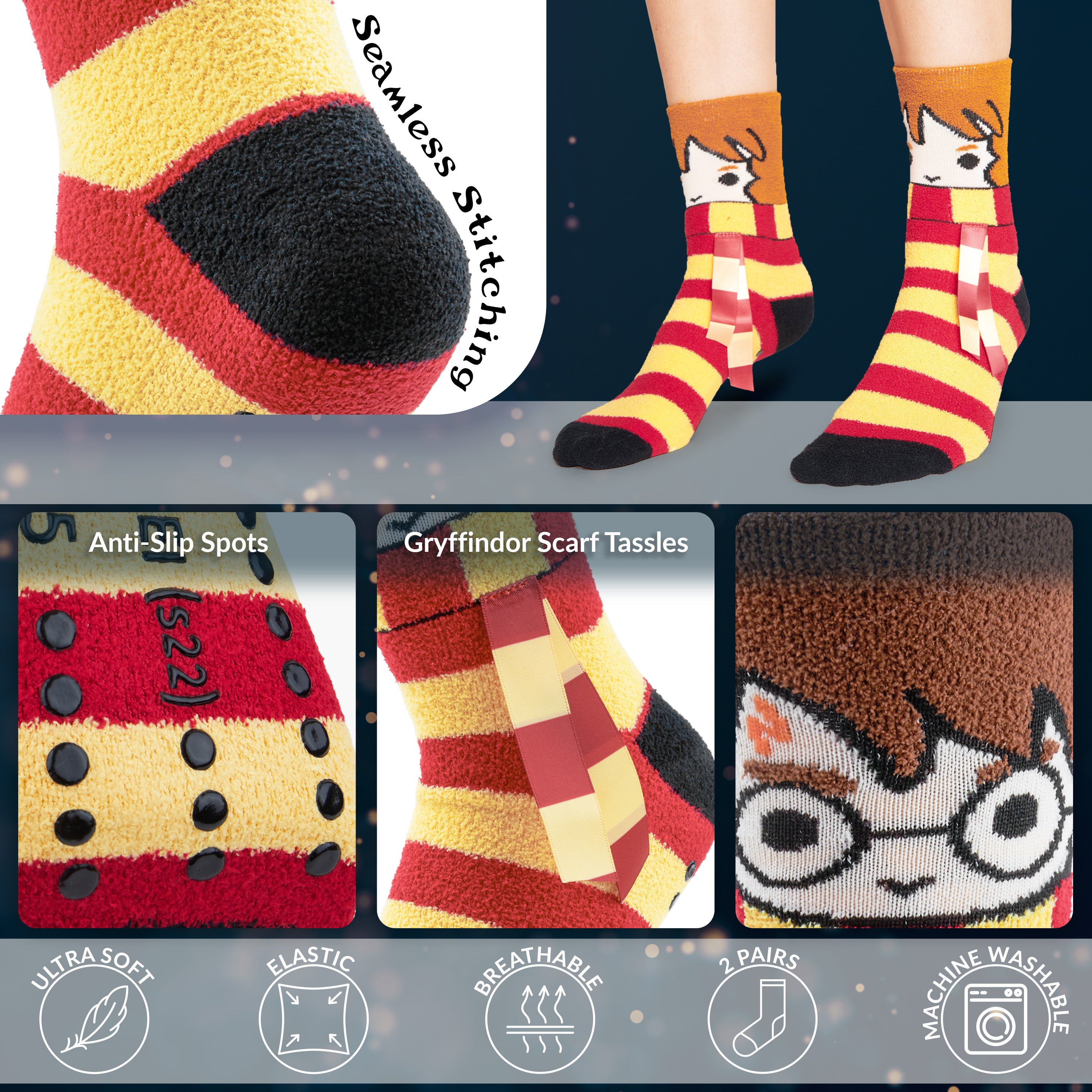 harry-potter-chaussettes-pilou-femme-lot-2-antidarapantes image 4