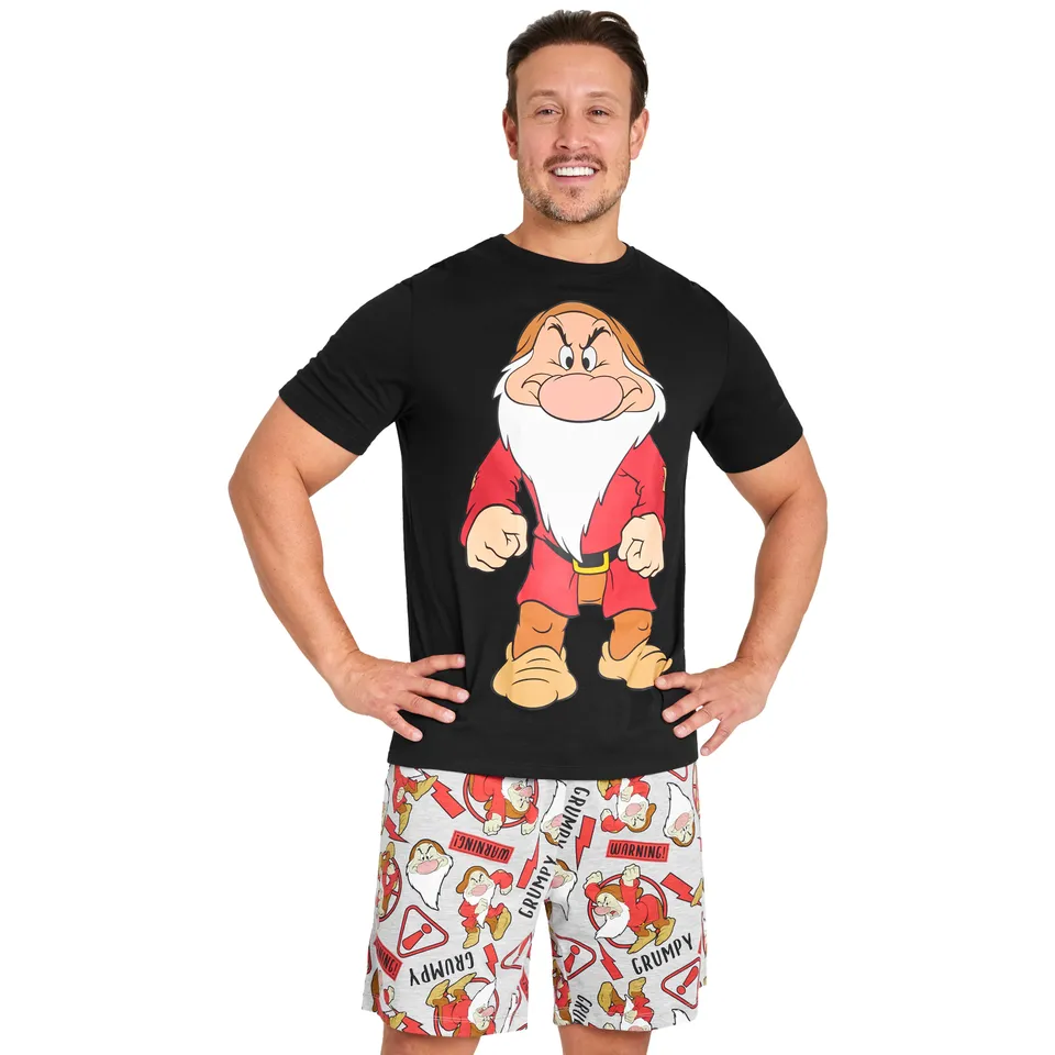 disney-pyjama-short-homme-coton-2-pi-ces-grumpy image 1