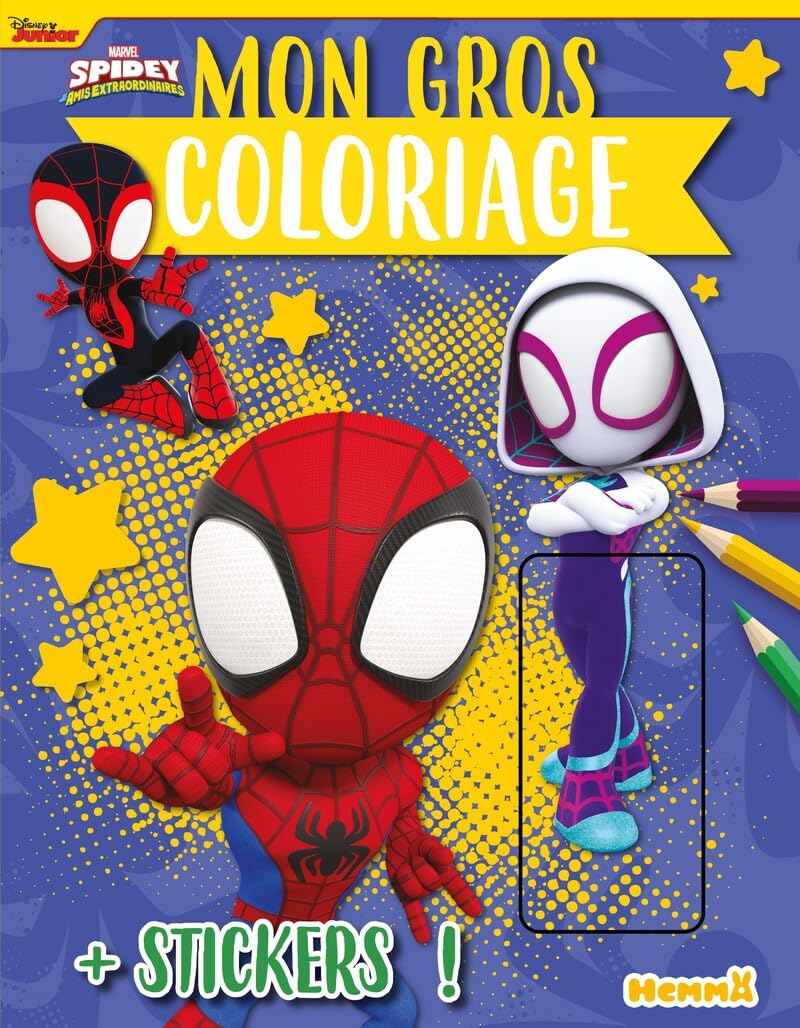 marvel-spidey-et-amis-gros-coloriage-stickers-d-s-4-ans image 1