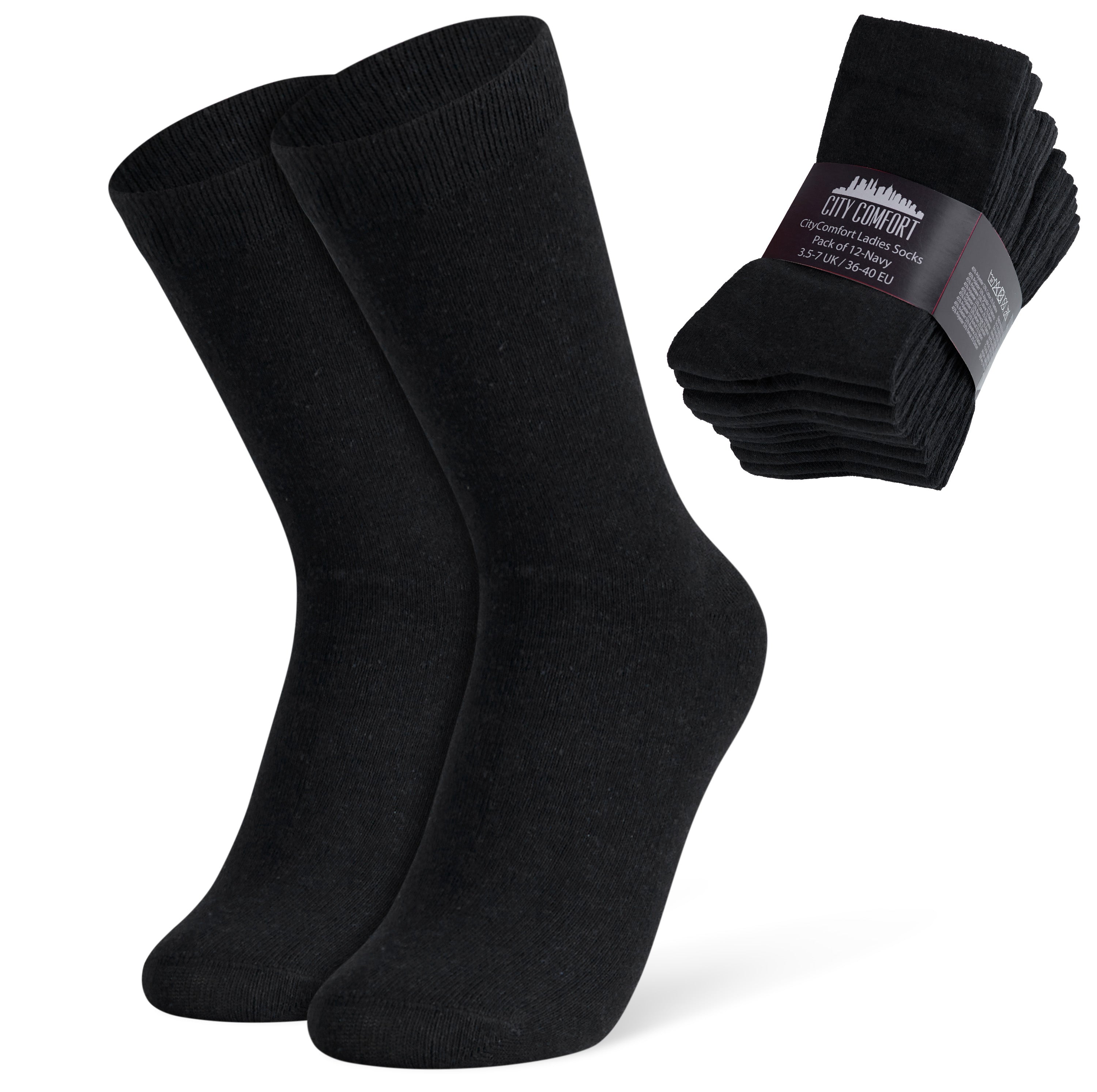 citycomfort-chaussettes-femme-coton-mi-mollet-lot-12 image 8