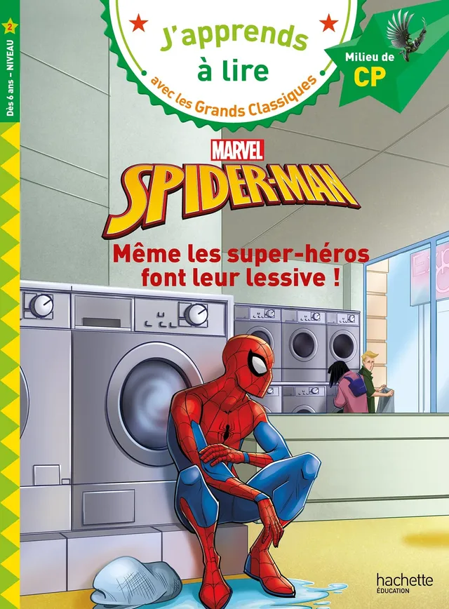 marvel-spider-man-livre-m-me-les-super-h-ros-font-leur-lessive-cp-niveau-2 image 1