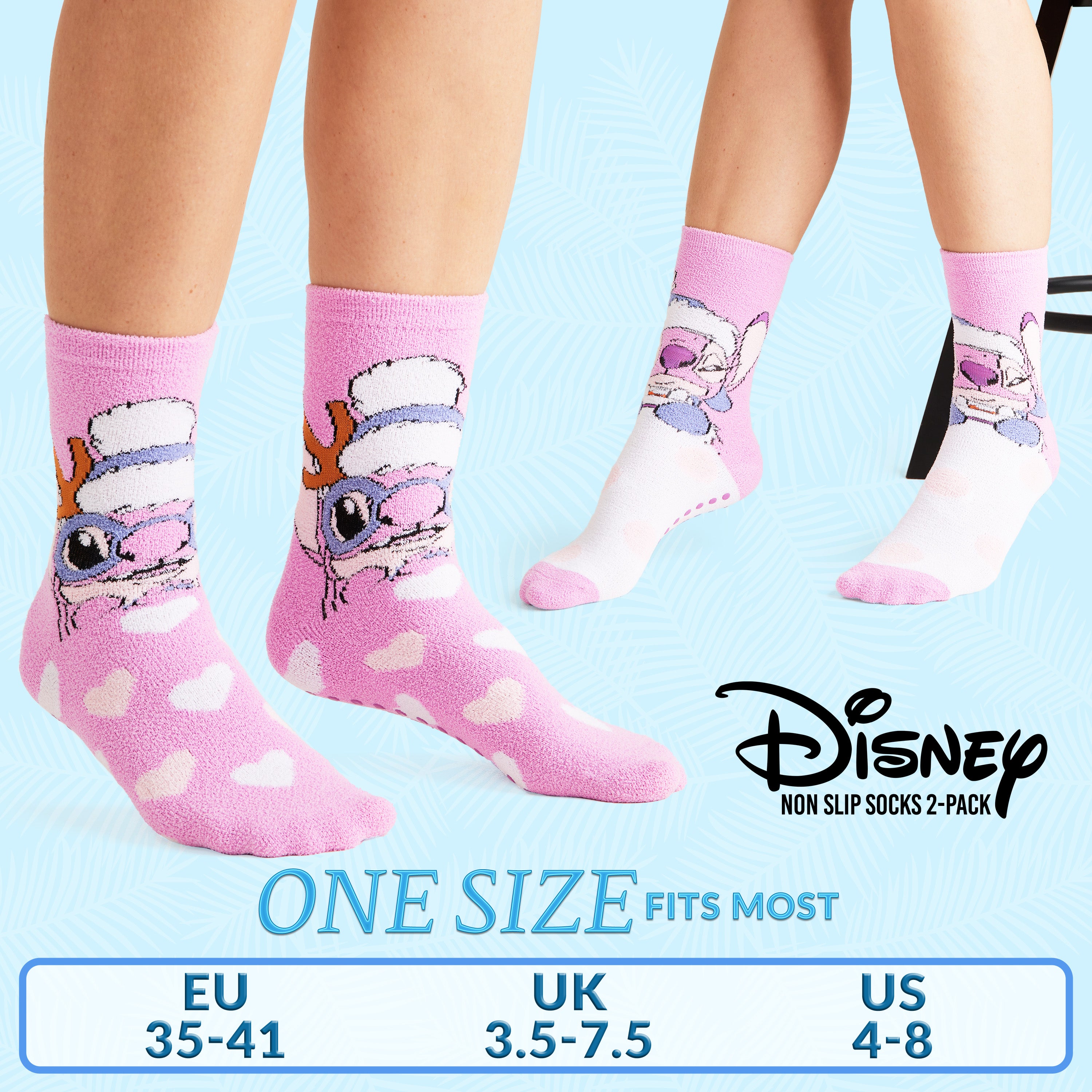 disney-angel-chaussettes-pilou-antiderapantes-lot-2-polaire image 6