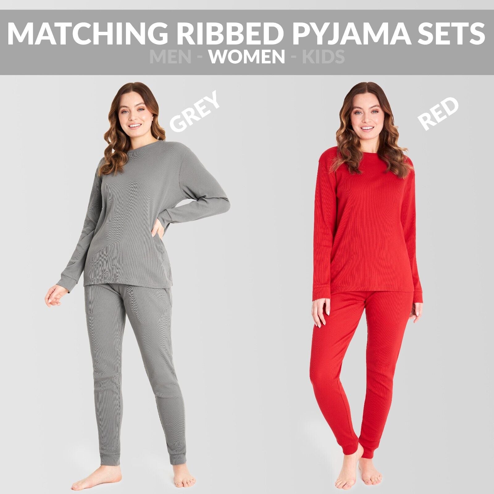 citycomfort-pyjama-c-tel-femme-coton-rouge-2-pi-ces image 3