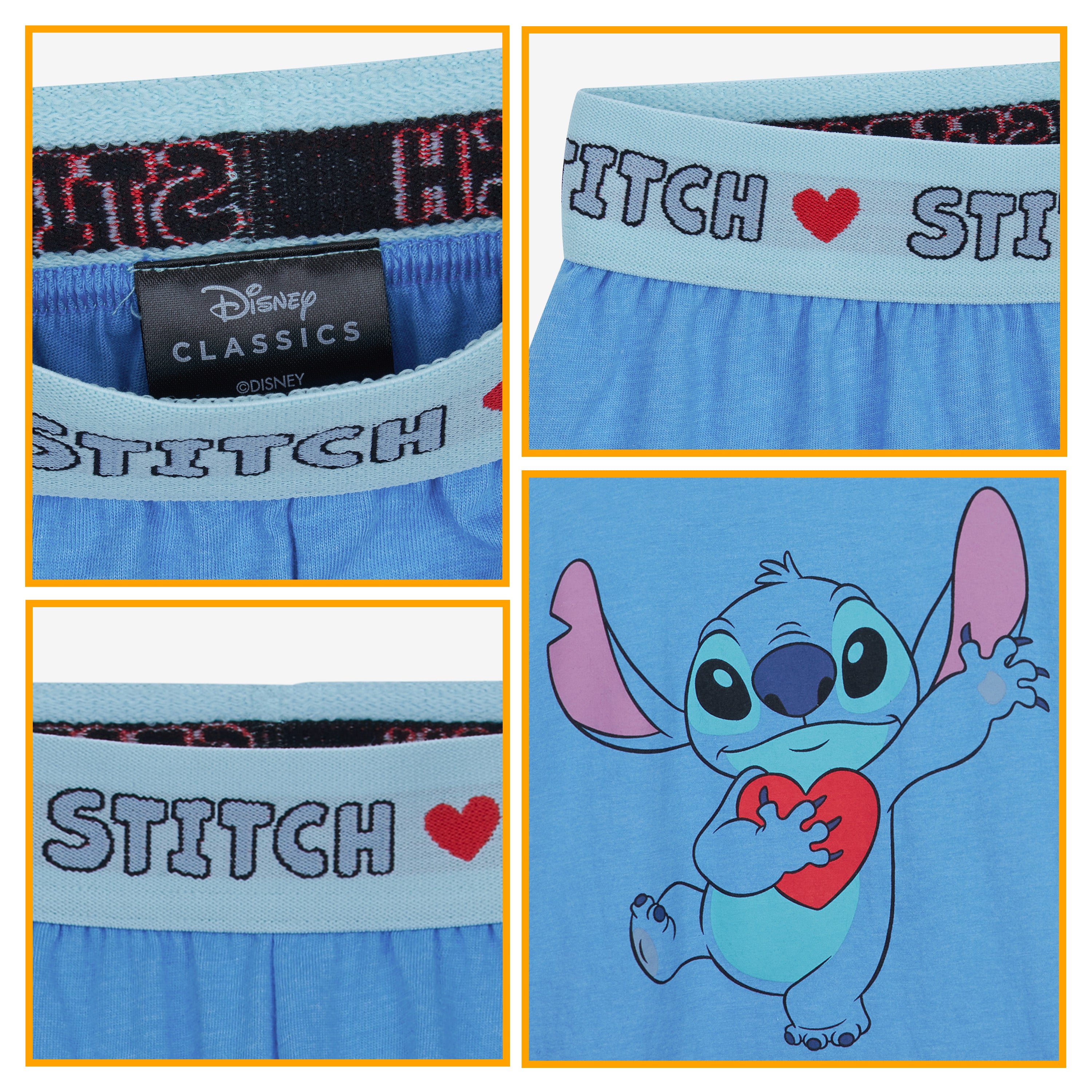 pyjama-disney-stitch-fille-short-7-8-ans-coton image 6