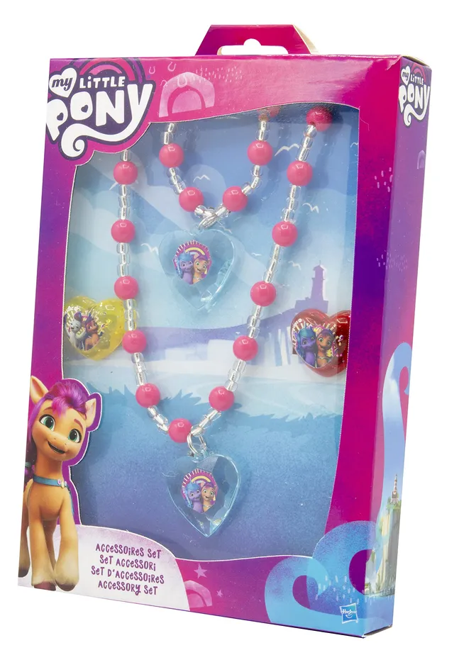 my-little-pony-parure-bijoux-collier-bracelet-bagues-coffret image 1