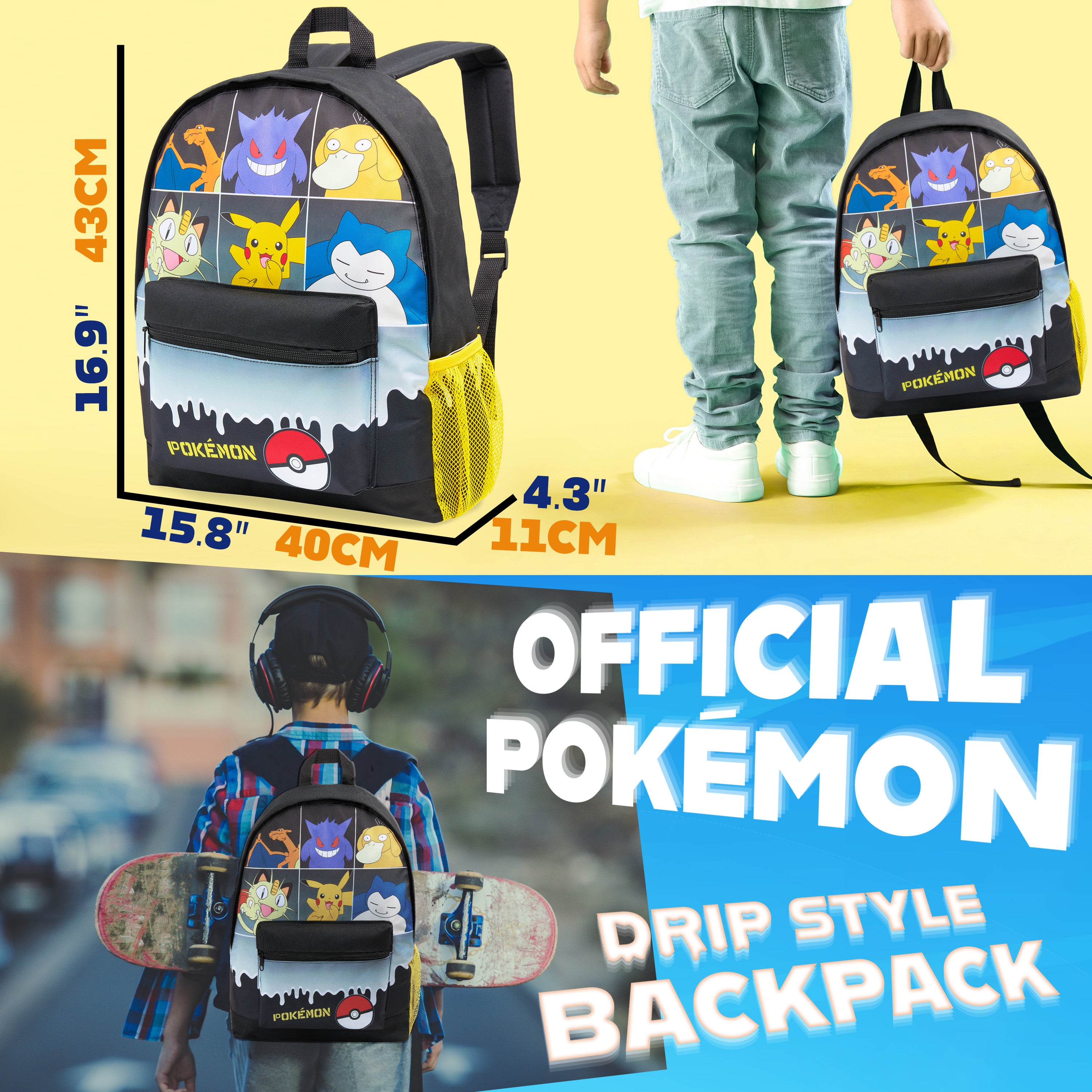 pok-mon-sac-dos-enfant-pikachu-cartable-cole image 2