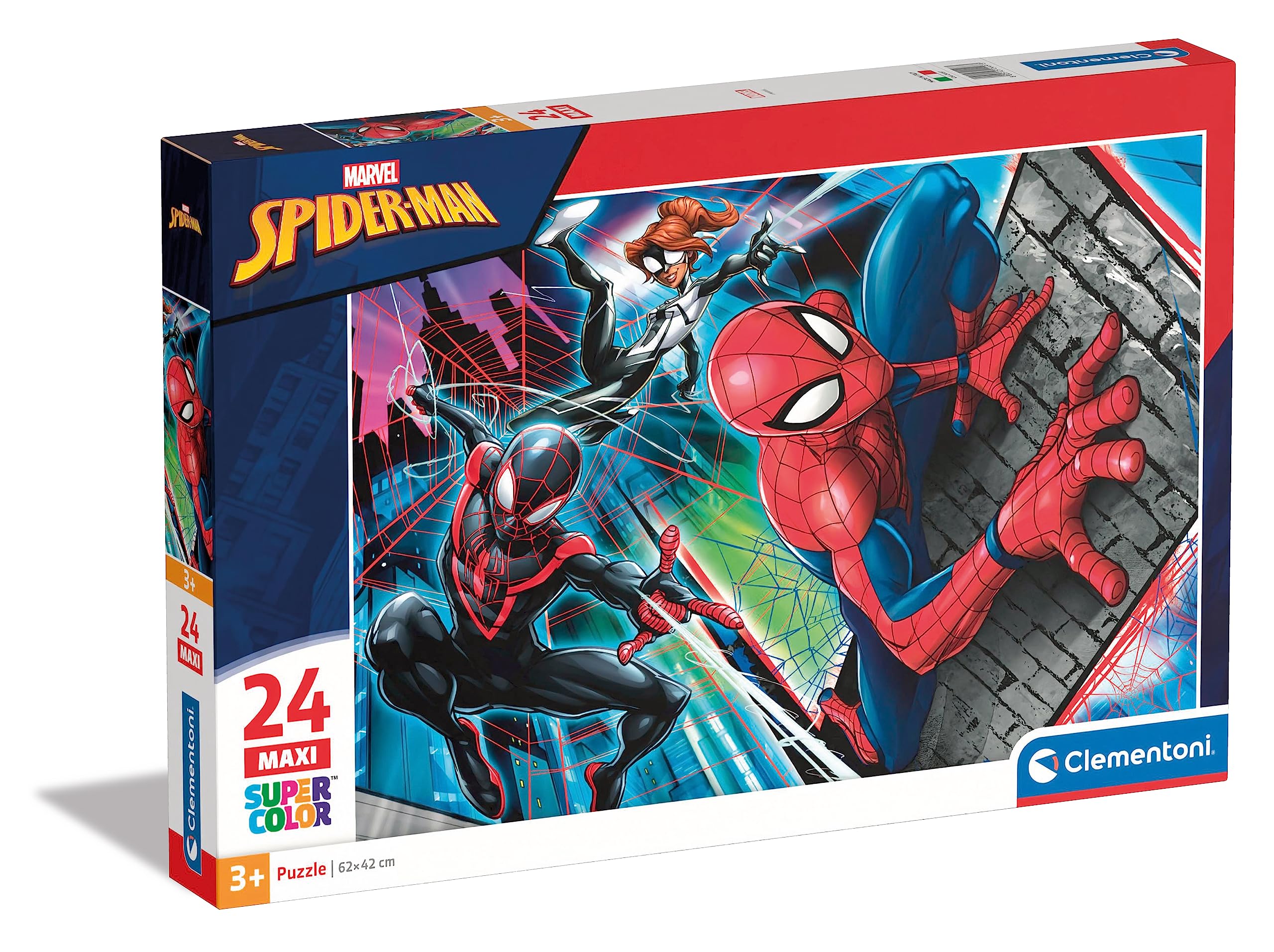 clementoni-supercolor-puzzle-spider-man-24-maxi-62x42-cm image 1
