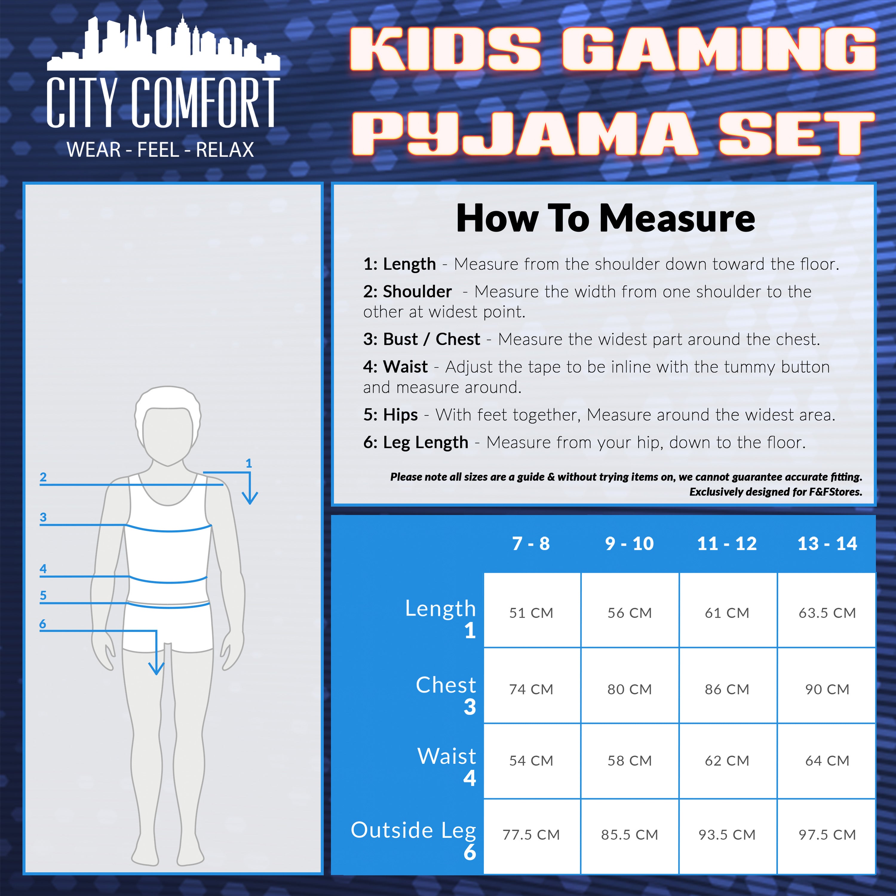 pyjama-gamer-gar-on-citycomfort-coton-manches-longues image 7