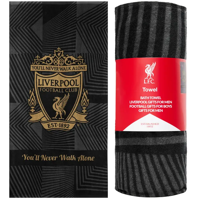 liverpool-f-c-serviette-bain-coton-137x69-noire image 1