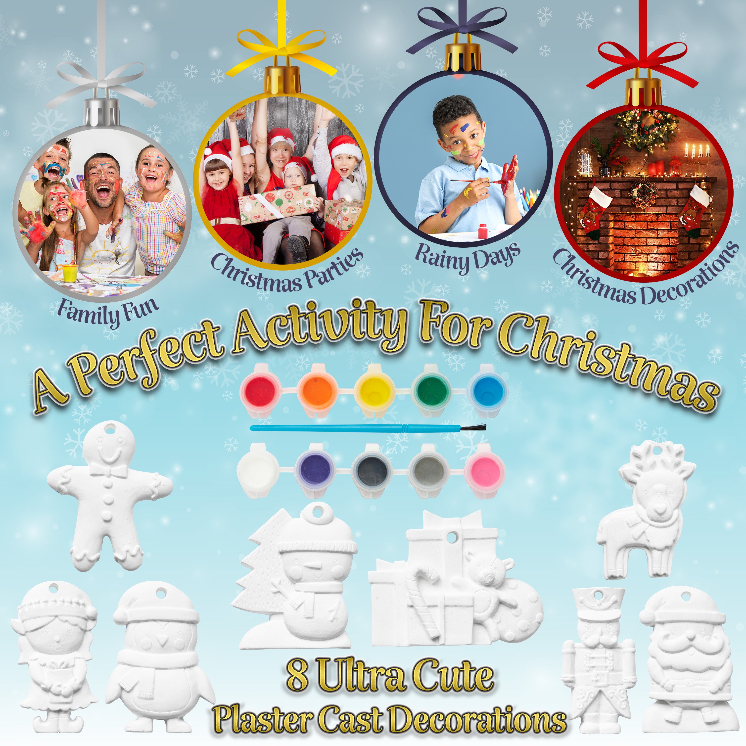 get-trend-arts-crafts-kit-peinture-no-l-enfant-8-pi-ces image 3