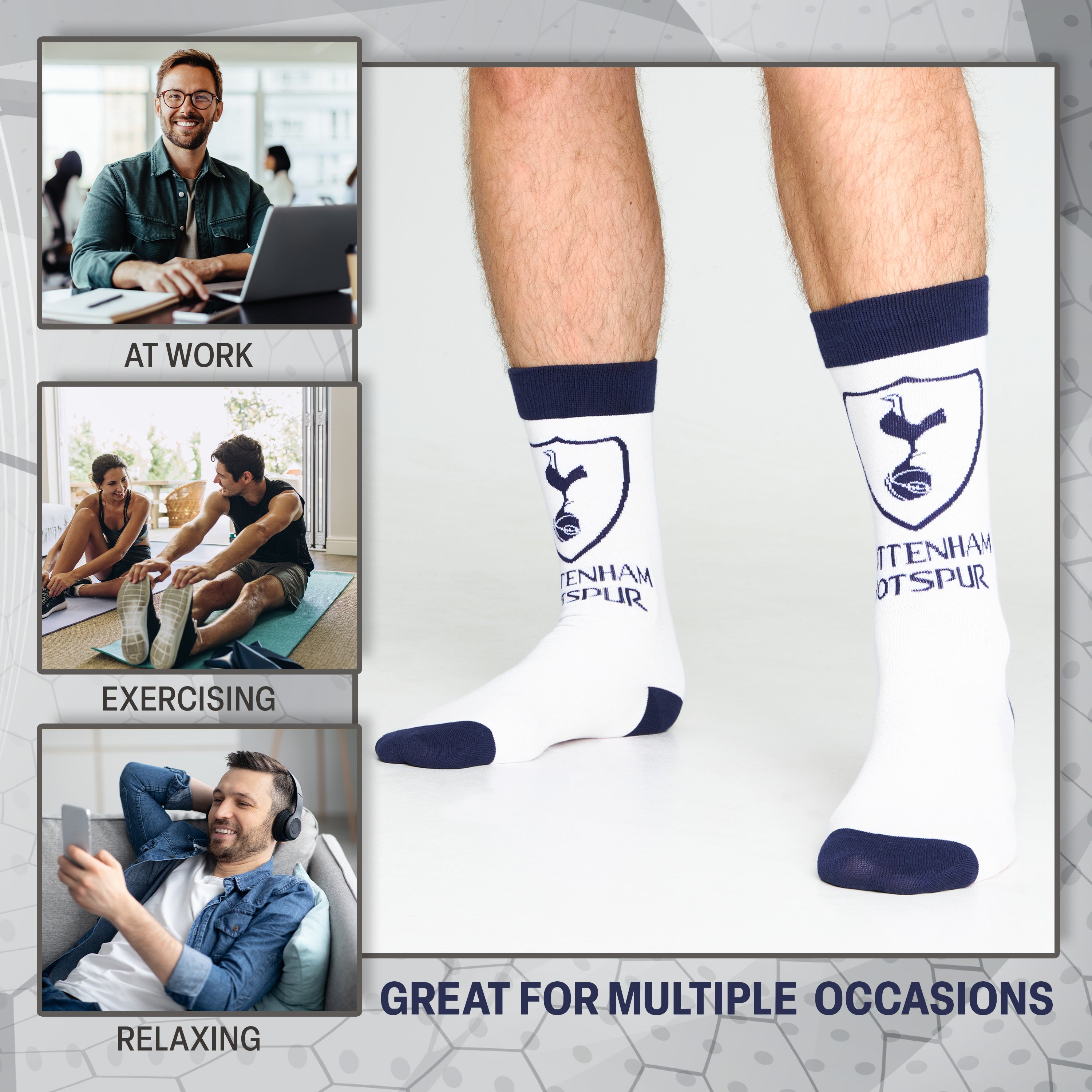 tottenham-hotspur-chaussettes-homme-lot-4-coton-respirant image 4