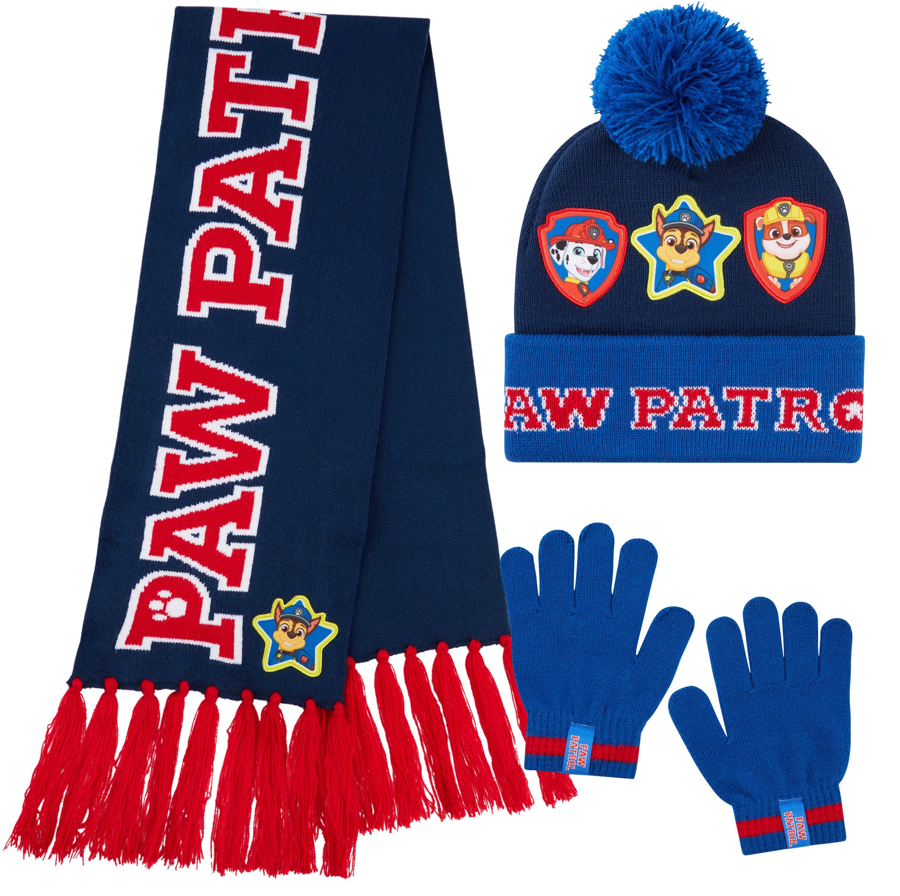pat-patrouille-ensemble-hiver-bonnet-charpe-gants-2-6-ans image 1