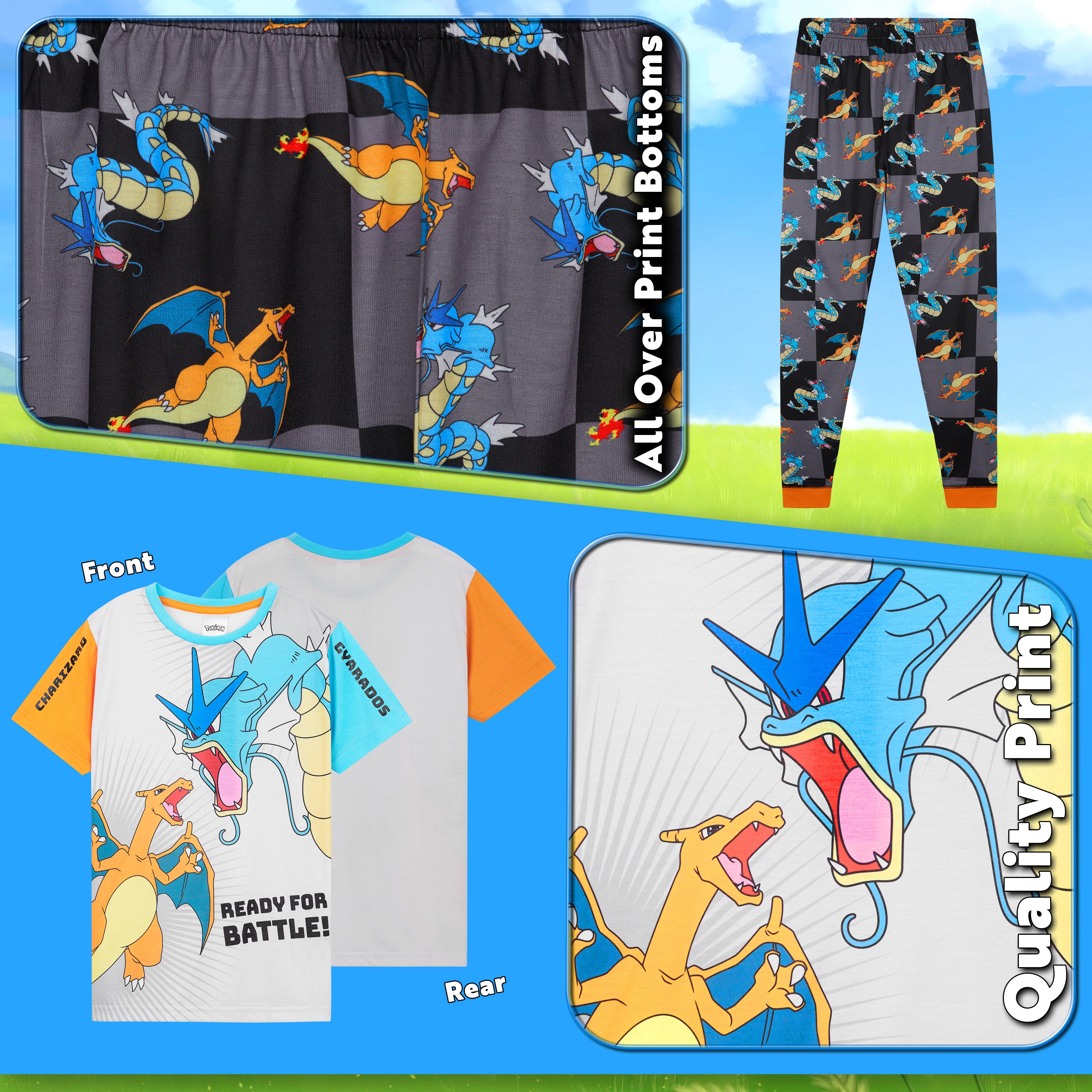 pokemon-pyjama-garcon-coton-t-shirt-pantalon-long-5-6-ans image 5