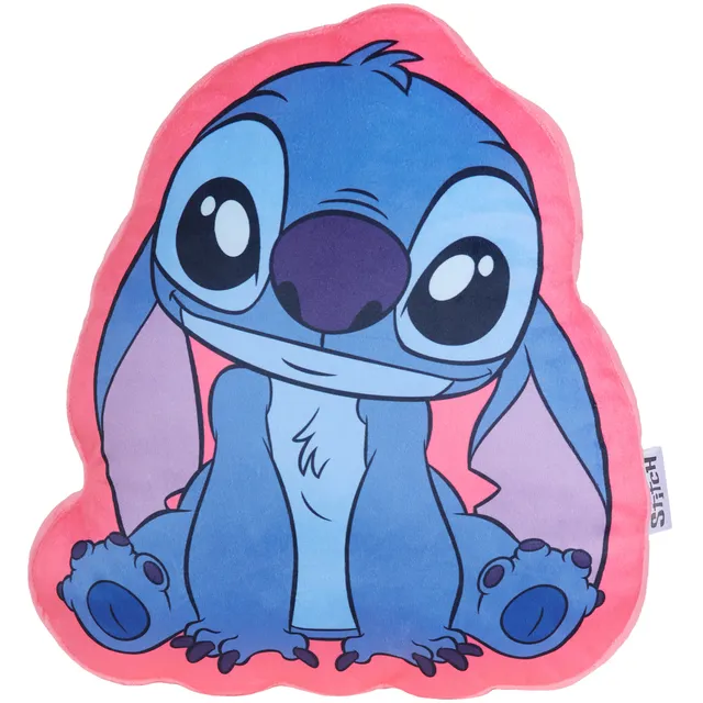 disney-stitch-coussin-peluche-fille-bleu-rose-35x33-cm image 1