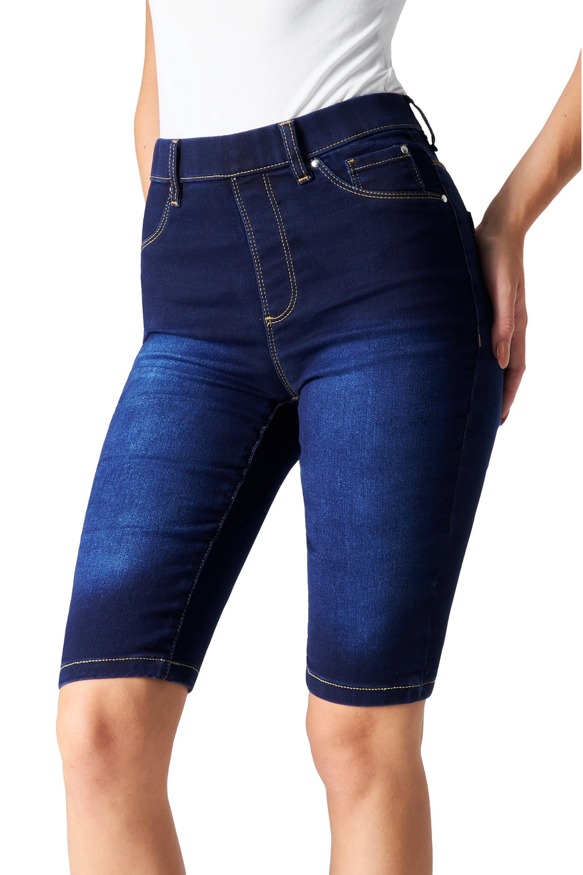 get-trend-citycomfort-short-jegging-femme-denim-bleu-fonc image 2
