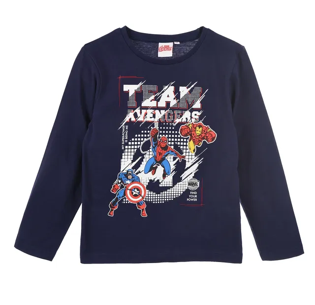 avengers-t-shirt-manches-longues-gar-on-bleu-marine-8-ans image 1