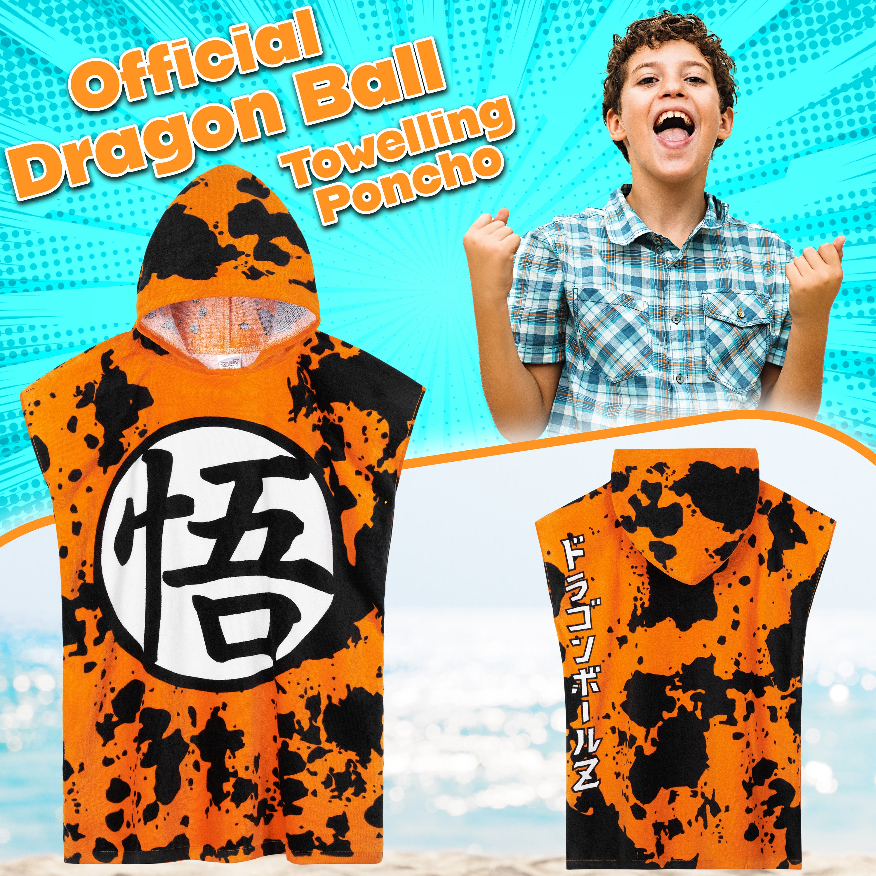 dragon-ball-z-poncho-bain-capuche-enfant-9-14-ans image 2