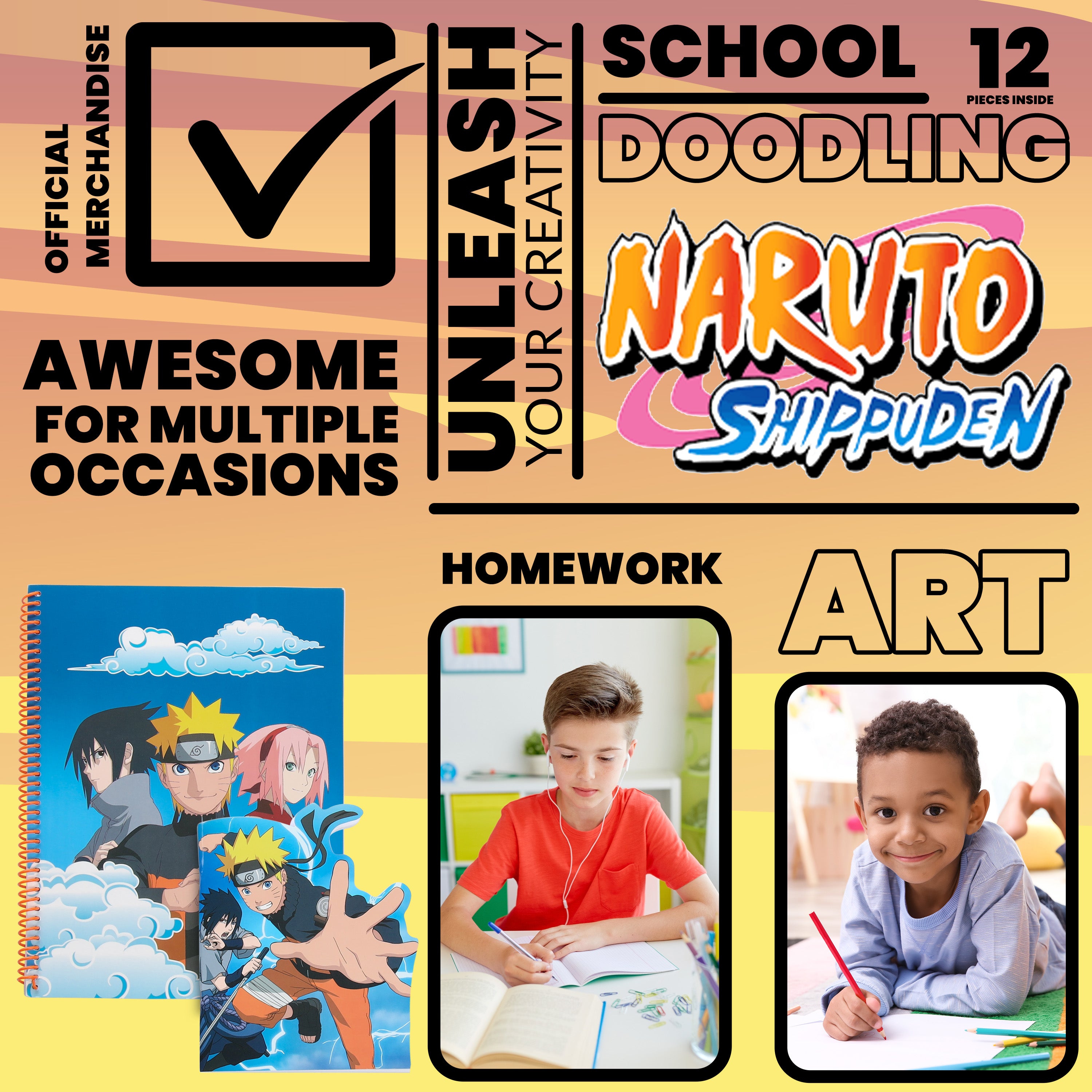 get-trend-school-supplies-naruto-kit-papeterie-trousse-carnets image 5
