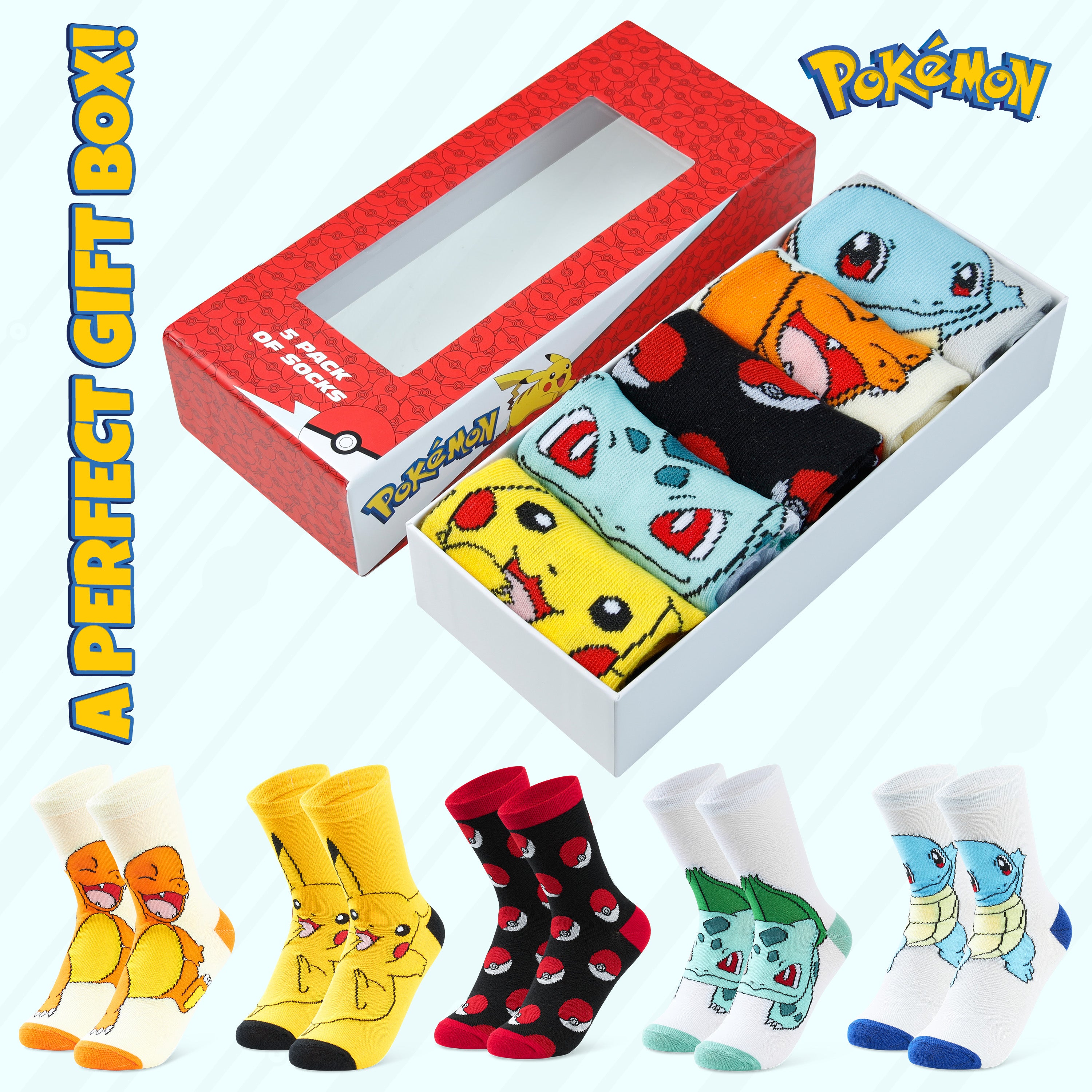 pok-mon-chaussettes-enfant-5-paires-cheville-coton-pikachu image 7