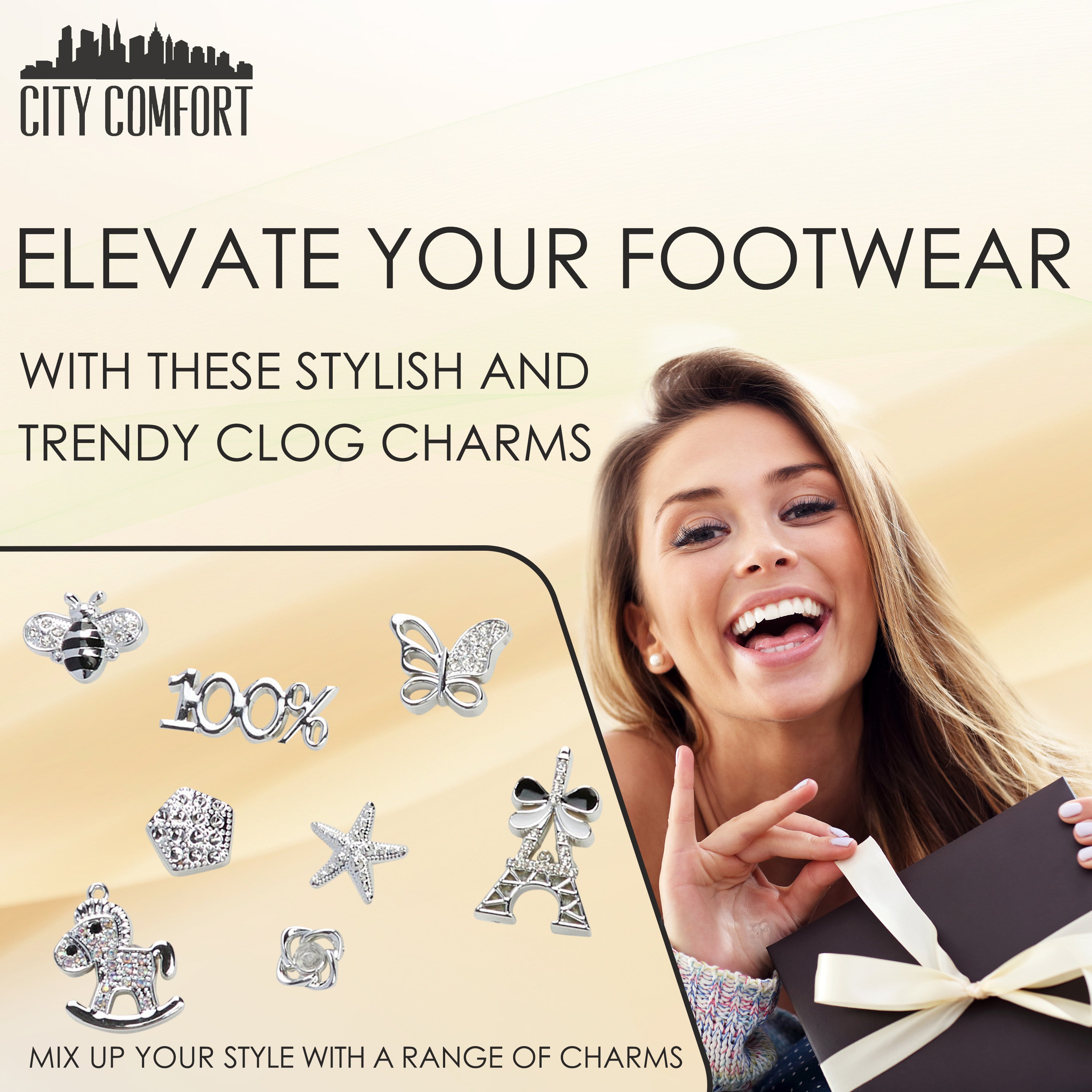 citycomfort-charms-sabots-argent-breloques-chaussures image 3