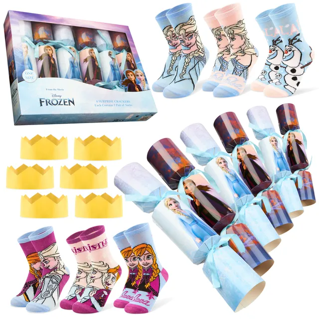 disney-frozen-p-tards-de-no-l-lot-de-6-avec-chaussettes-enfant image 1