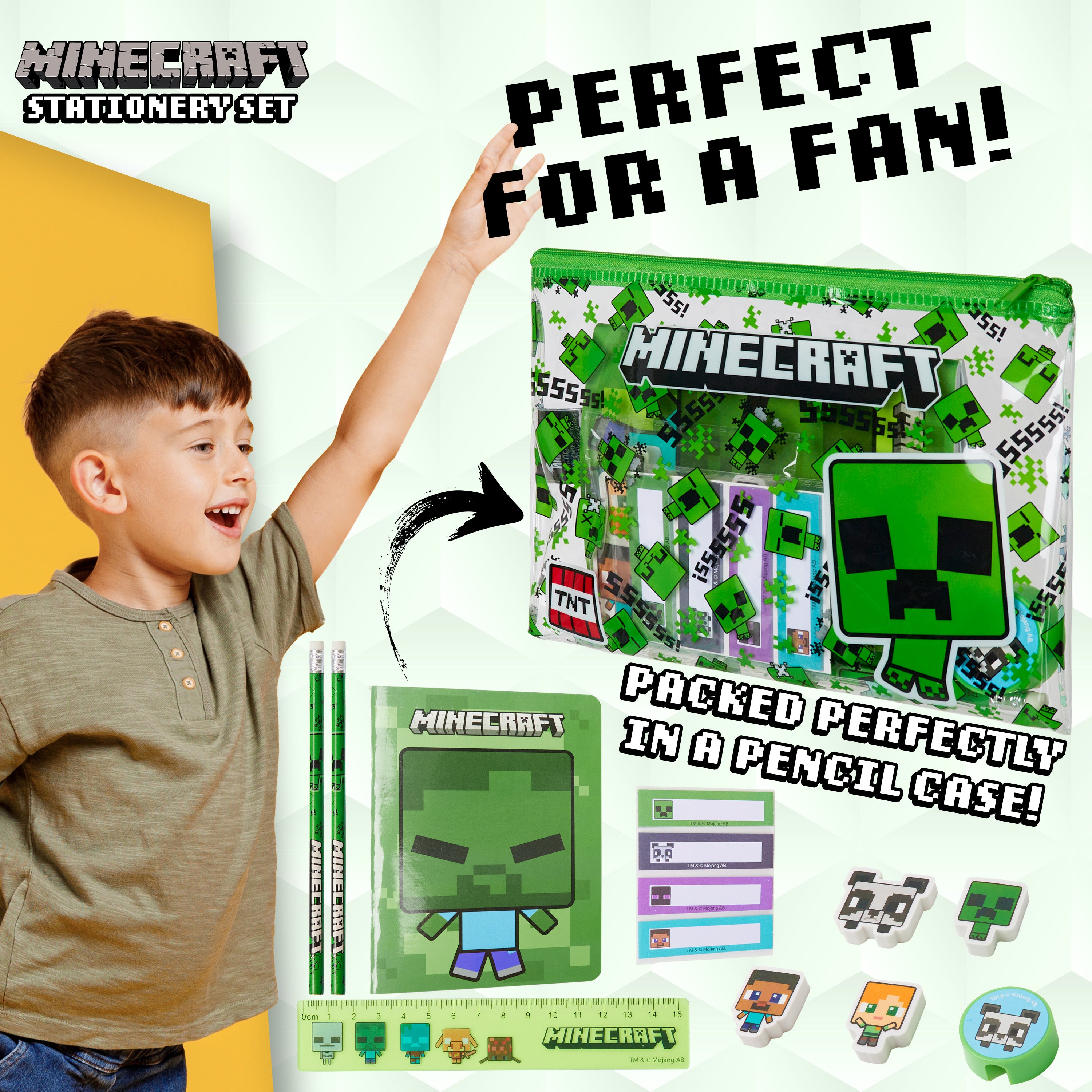 minecraft-trousse-garnie-enfant-verte-set-papeterie-cole image 3