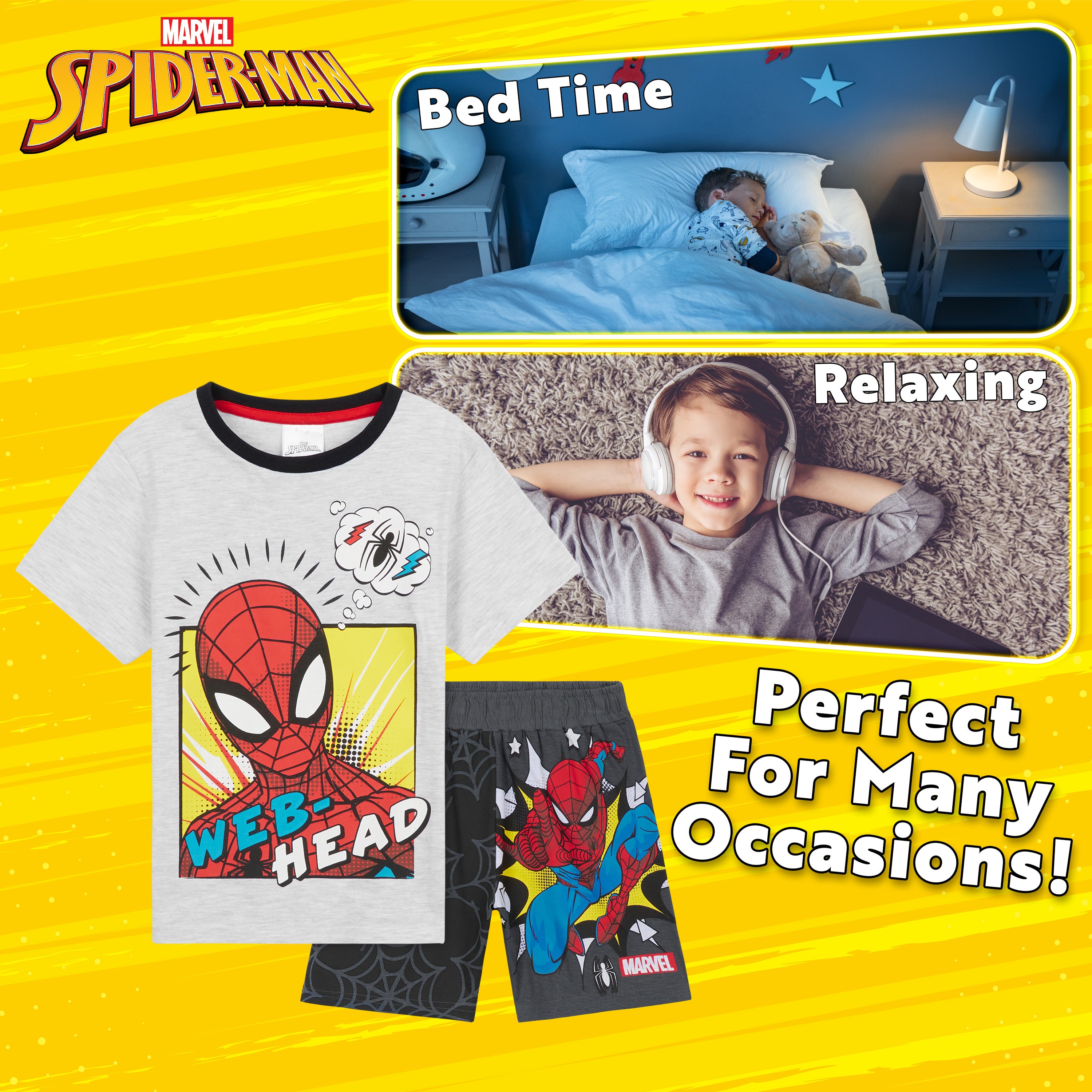 marvel-spiderman-pyjama-court-gar-on-t-respirant image 4