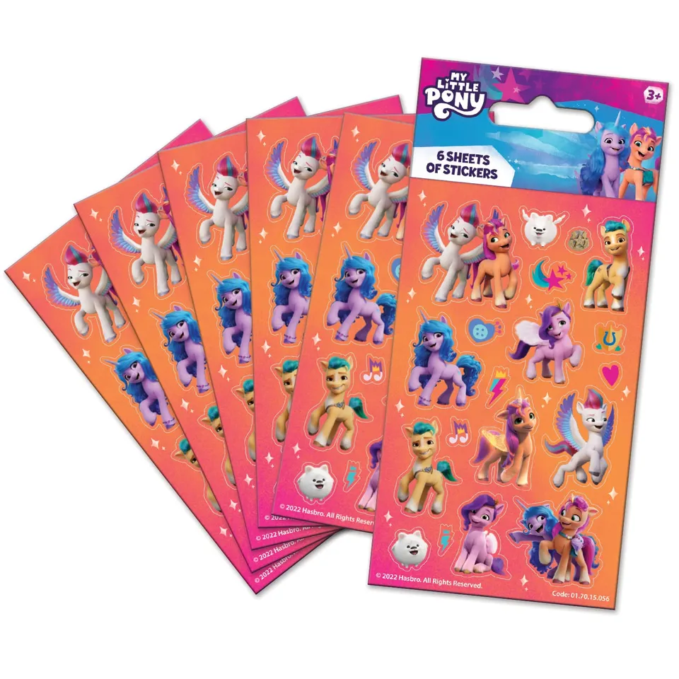 my-little-pony-party-lot-6-stickers-sac-f-te-rose image 1