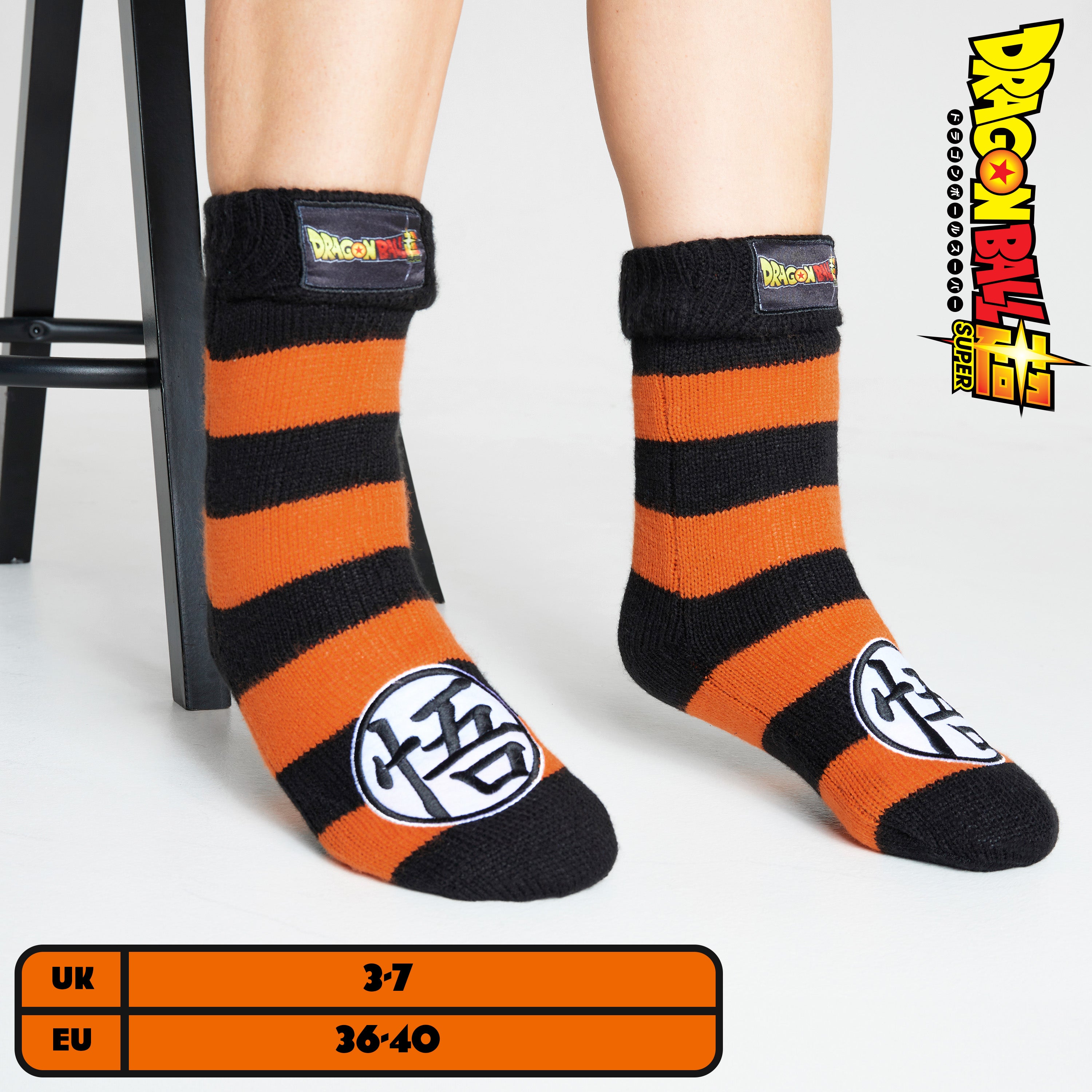 dragon-ball-z-chaussettes-pilou-gar-on-noir-et-orange image 6