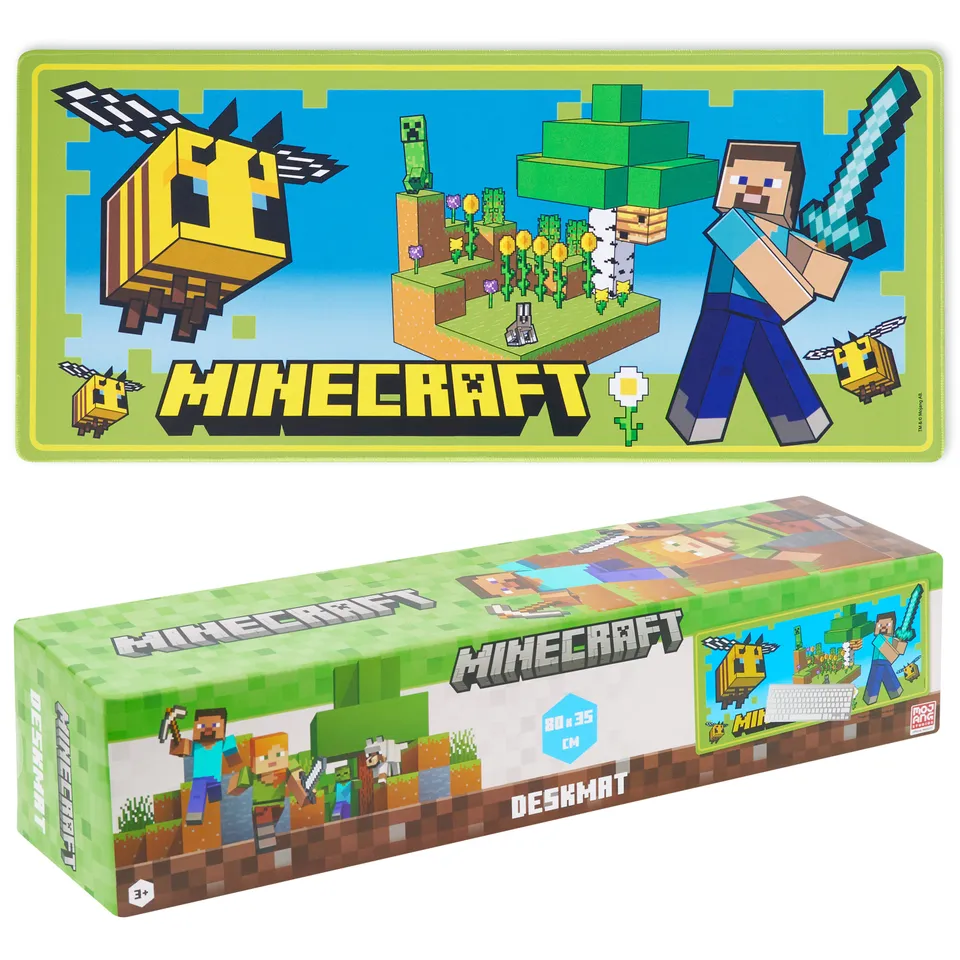 minecraft-tapis-de-bureau-gaming-vert-80x35cm image 1